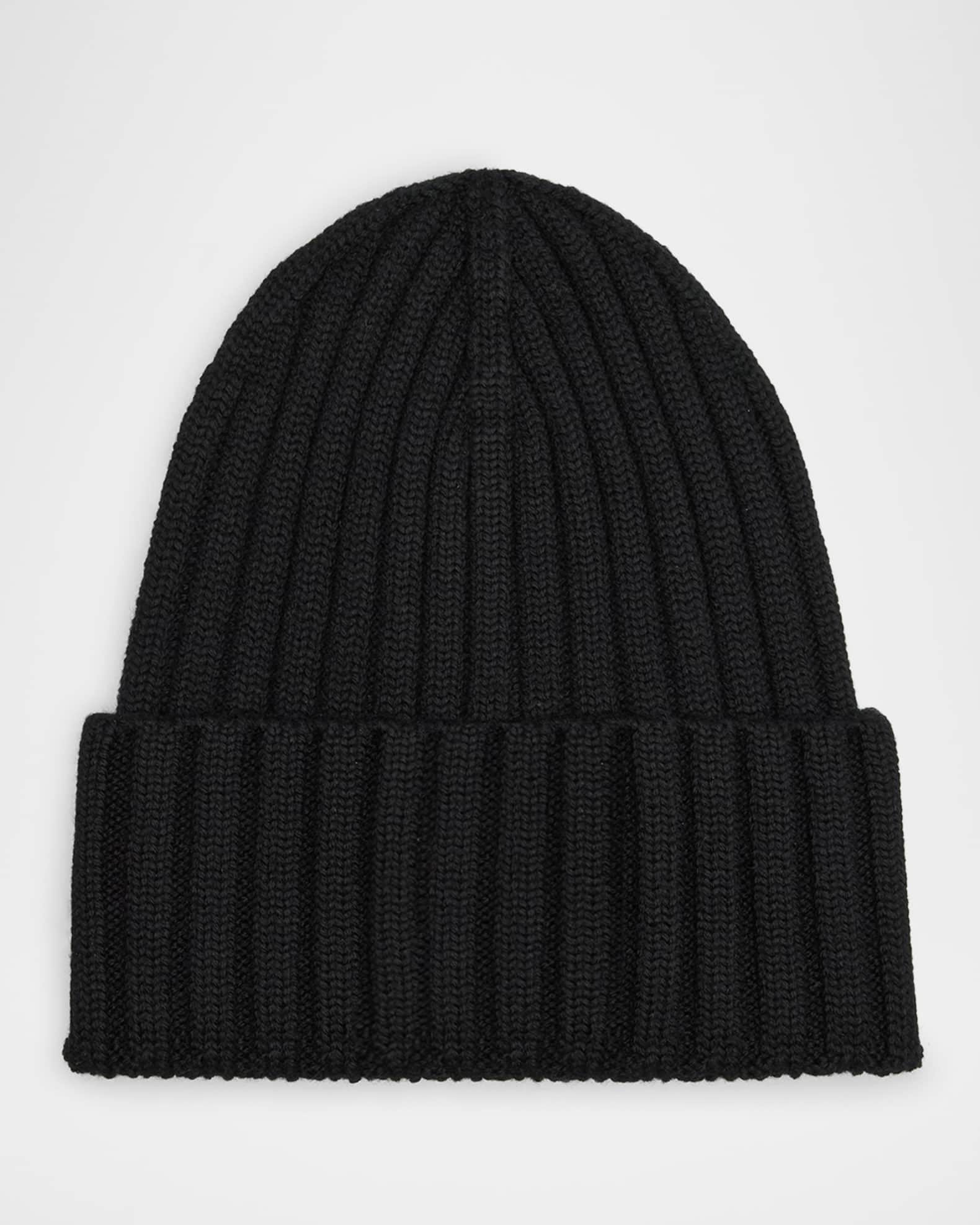 Ribbed Wool Logo Beanie 1