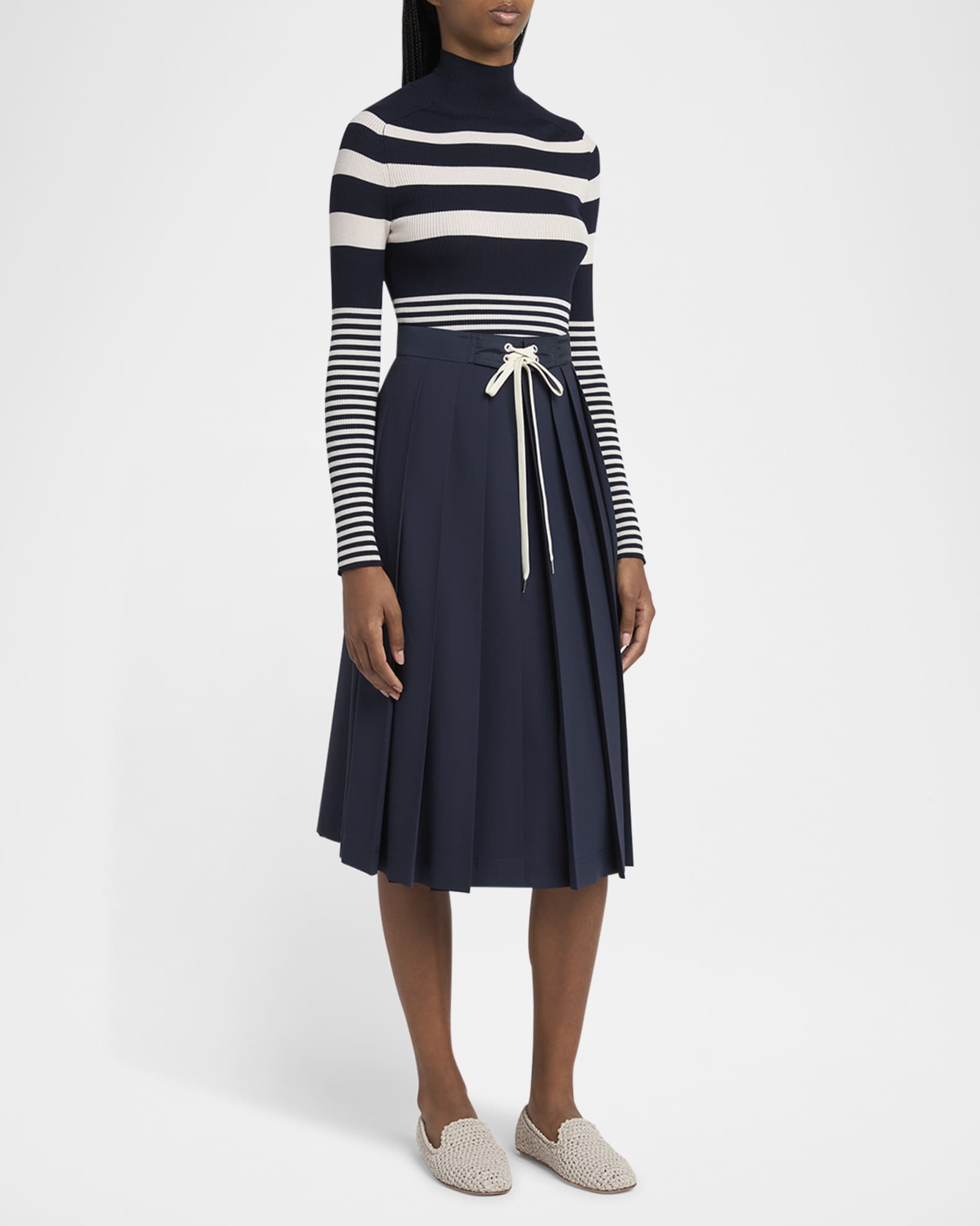 Stripe Wool Turtleneck Sweater 1