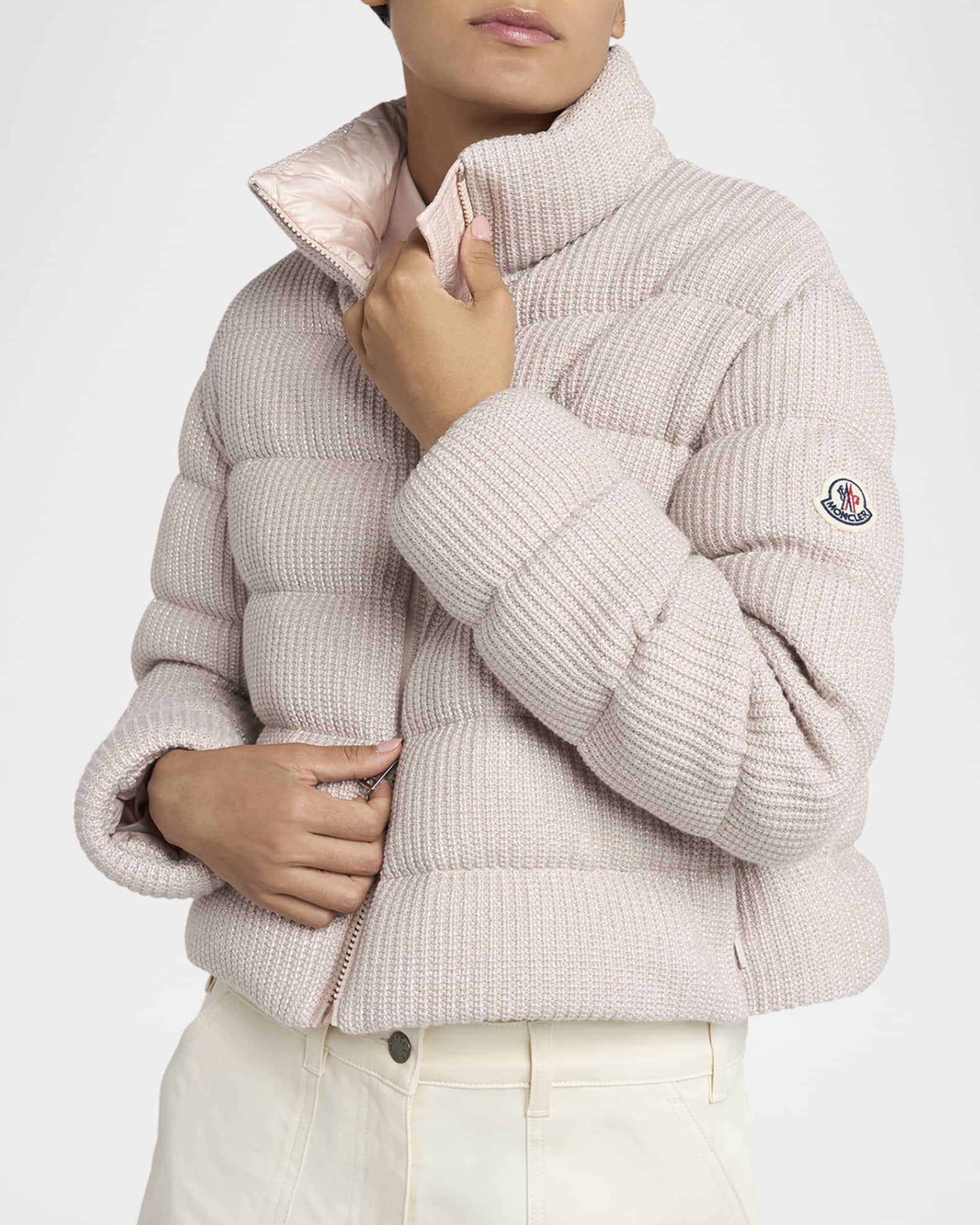 激安商品 Moncler Thoiry Sparkly Down Puffer Jacket | Neiman Marcus ダウンジャケット