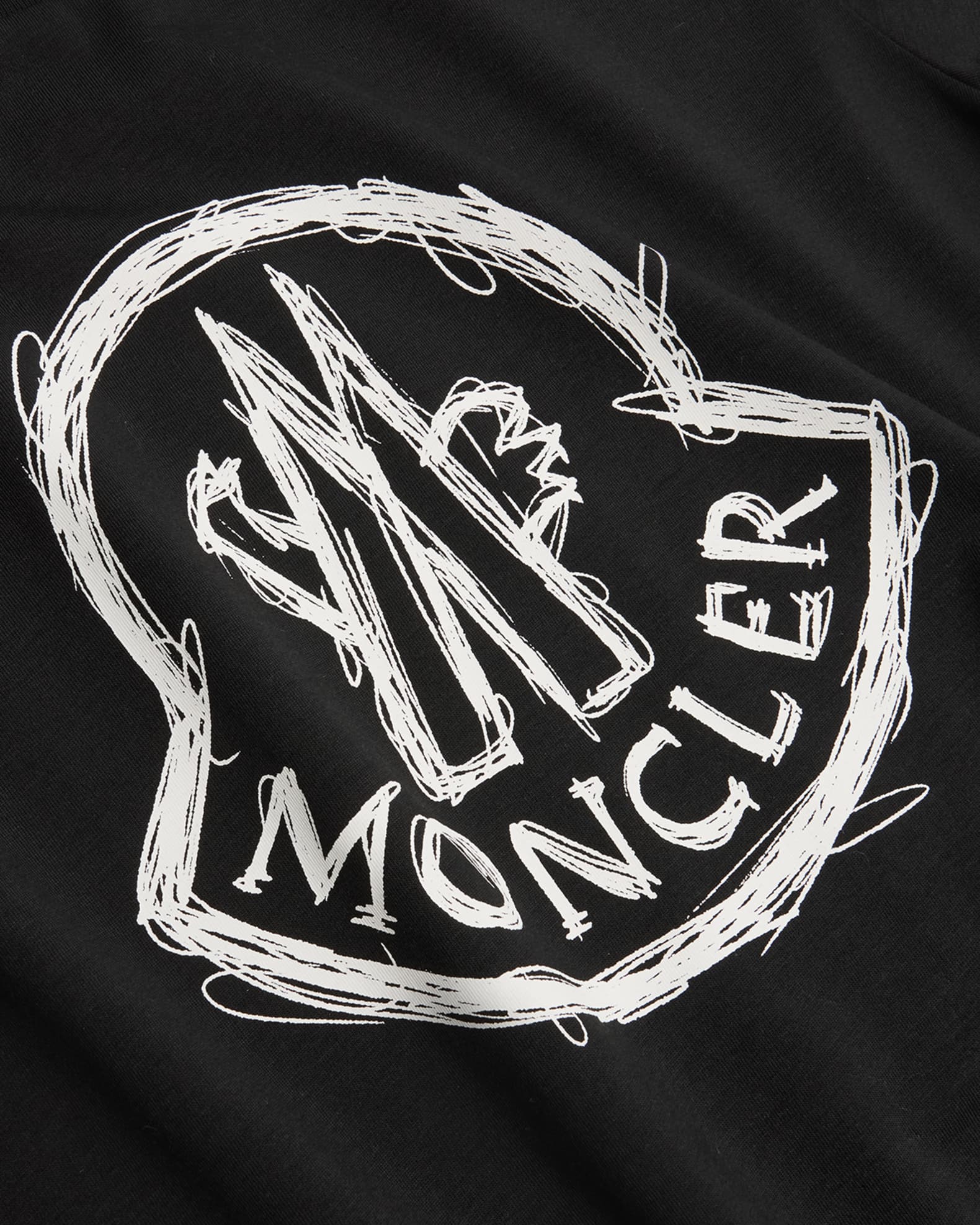 Moncler Boy's Scribble Bell Logo Short-Sleeve T-Shirt, Size