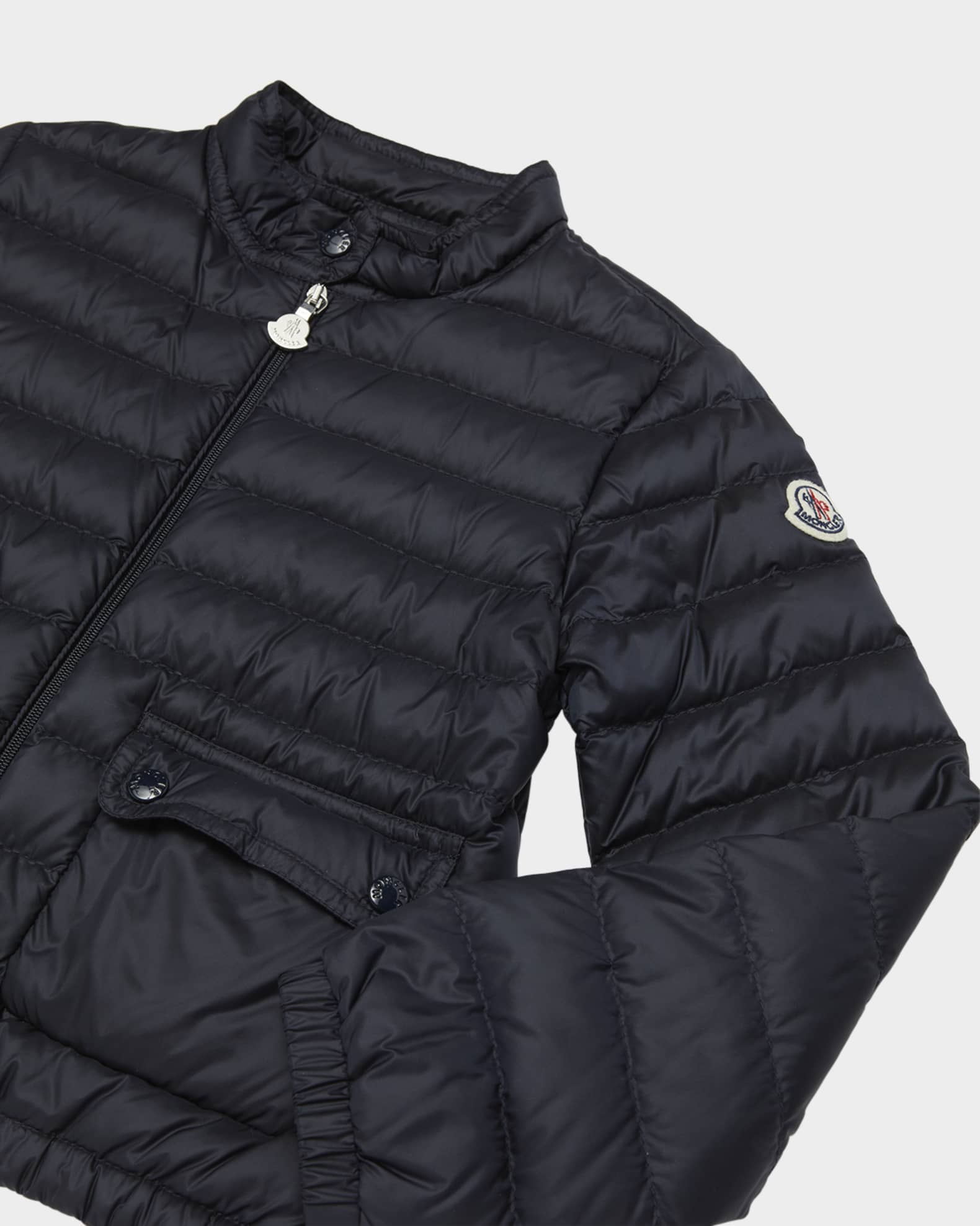 Moncler Girl's Lans Quilted Down Jacket, Size 12-14 | Neiman