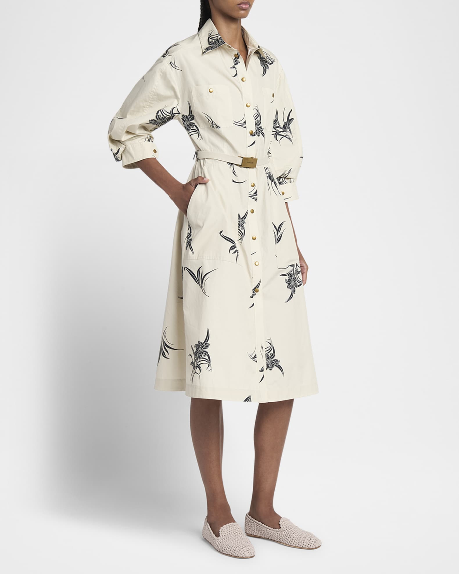 Moncler Printed Shirtdress | Neiman Marcus