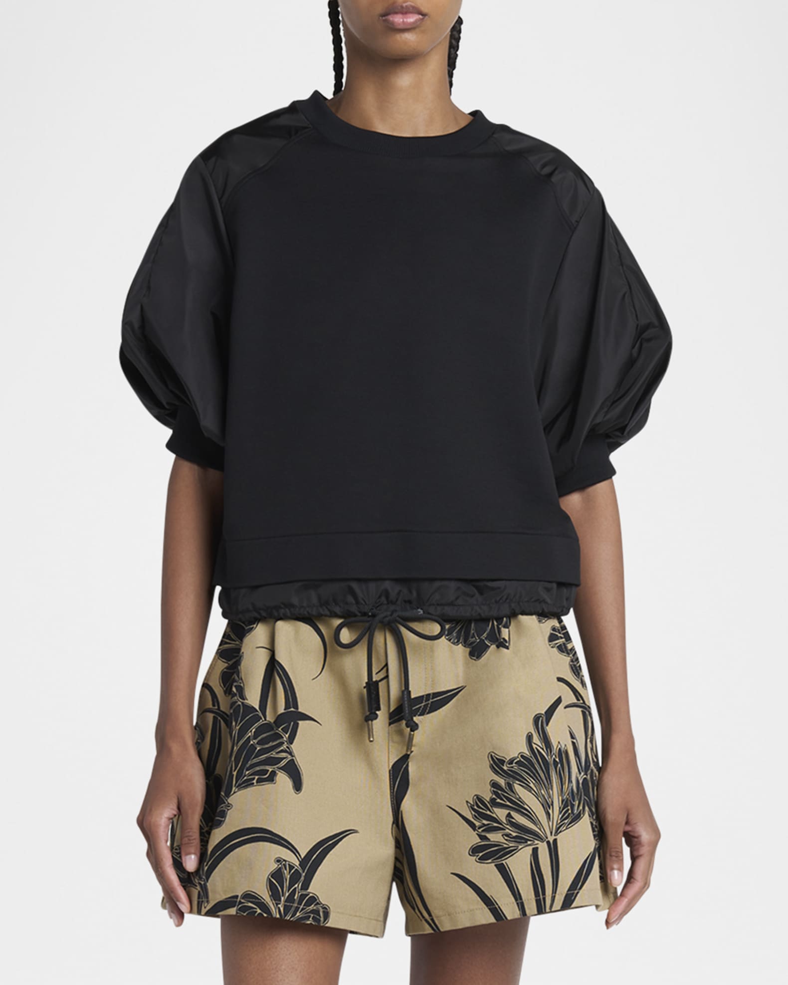 Moncler Short-Sleeve Combo T-Shirt | Neiman Marcus
