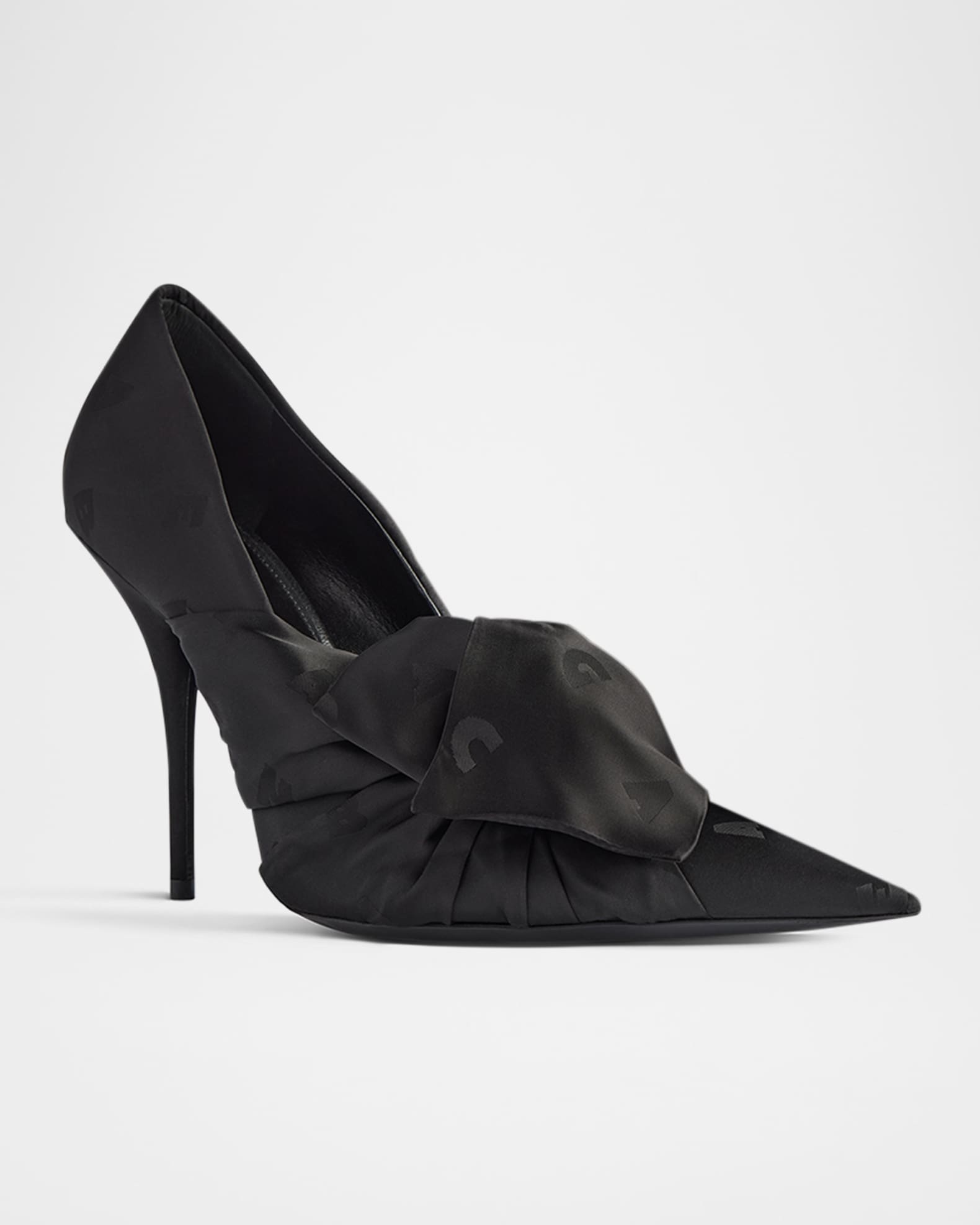 Knife Lavalière Logo Jacquard Bow Pumps 1