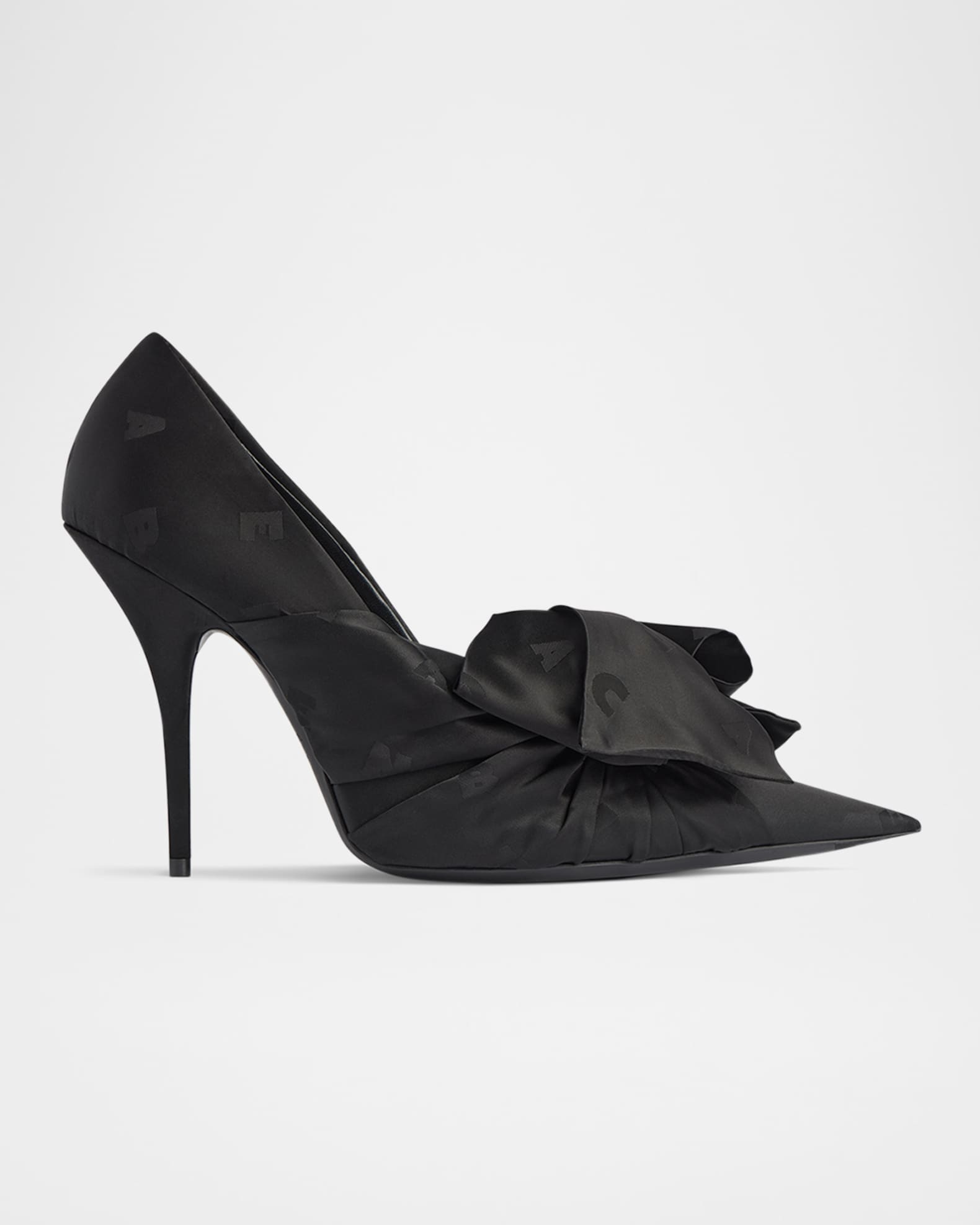 Knife Lavalière Logo Jacquard Bow Pumps 0