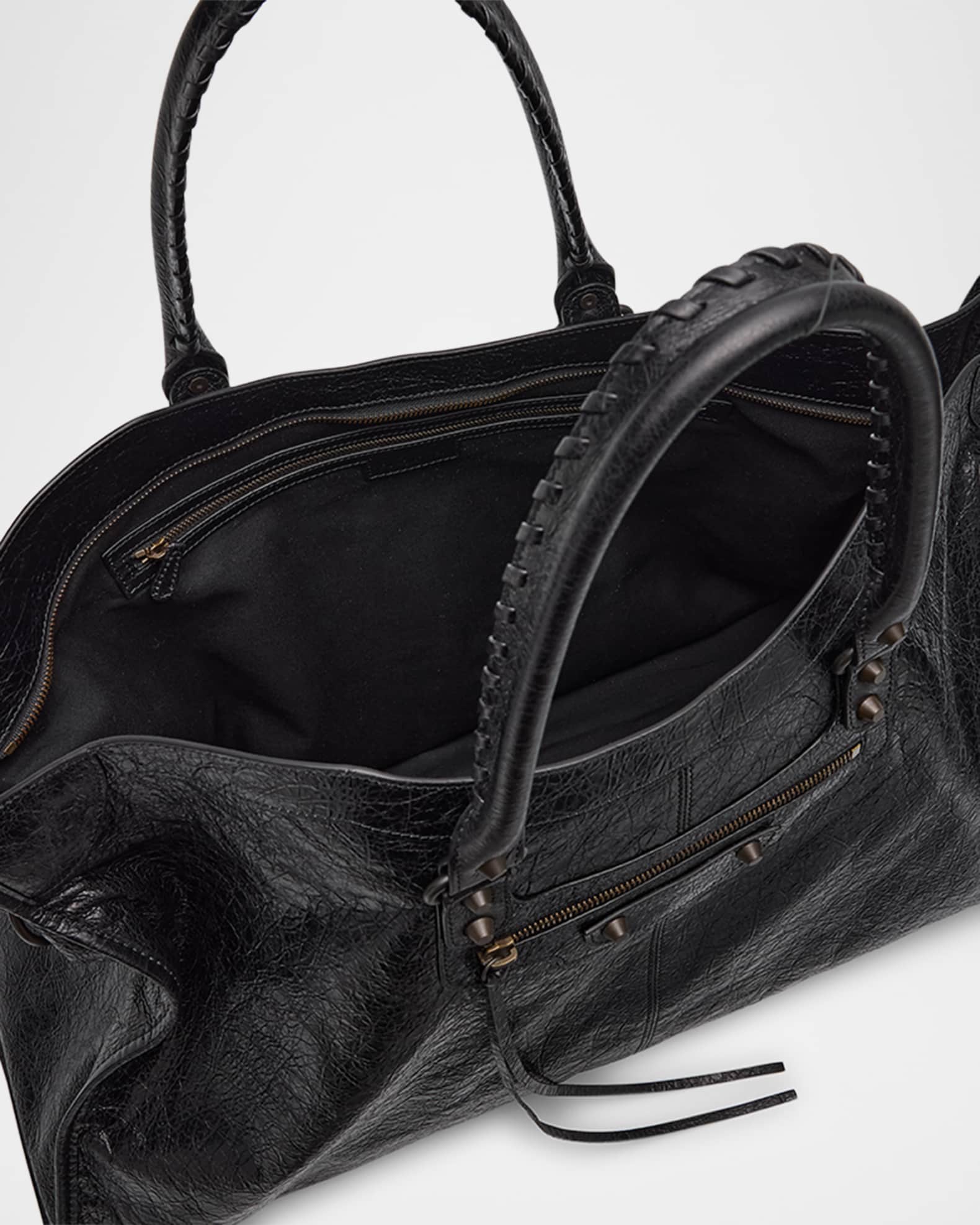 Balenciaga Men's Le City Leather Travel Bag | Neiman Marcus