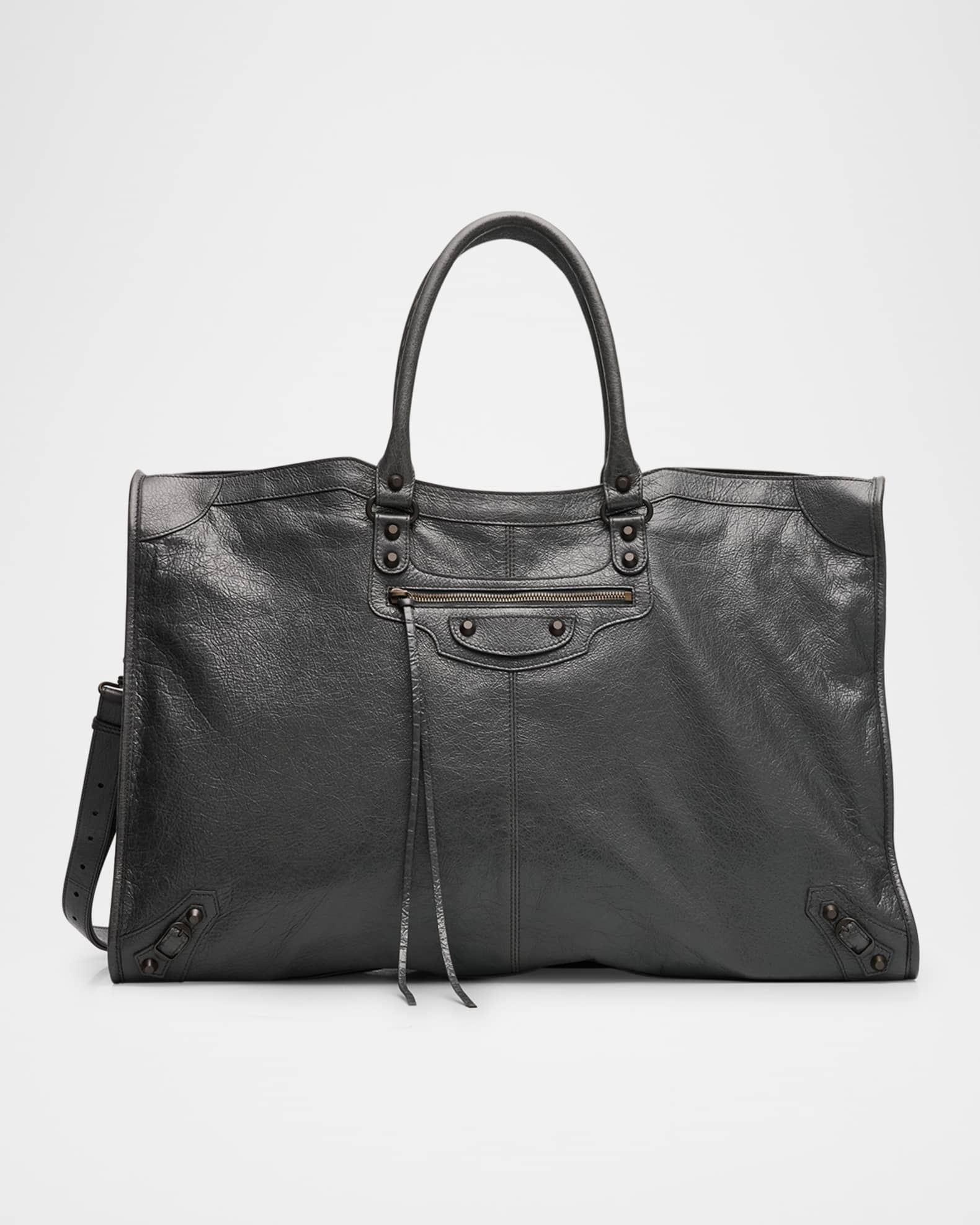 Balenciaga Men's Le City Leather Travel Bag | Neiman Marcus