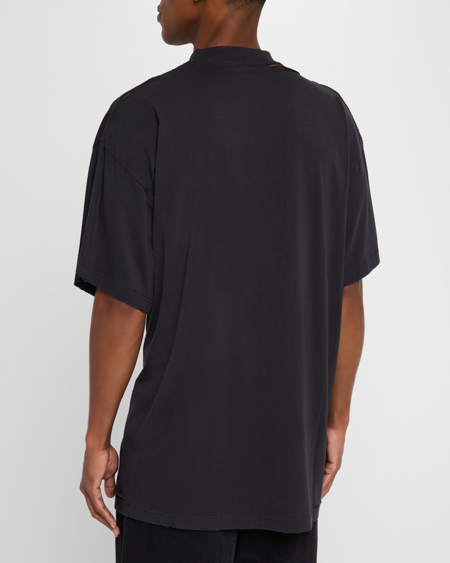 Balenciaga Men's Oversized Optical Logo T-Shirt | Neiman Marcus