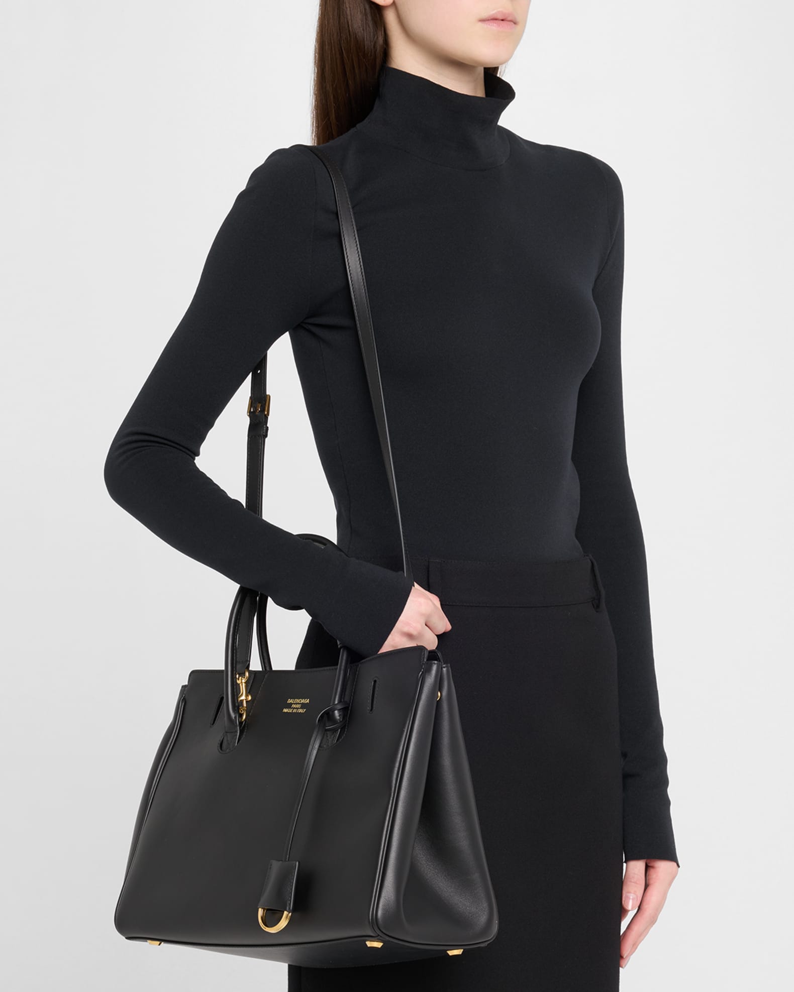 Balenciaga Hampton Leather Tote Bag | Neiman Marcus