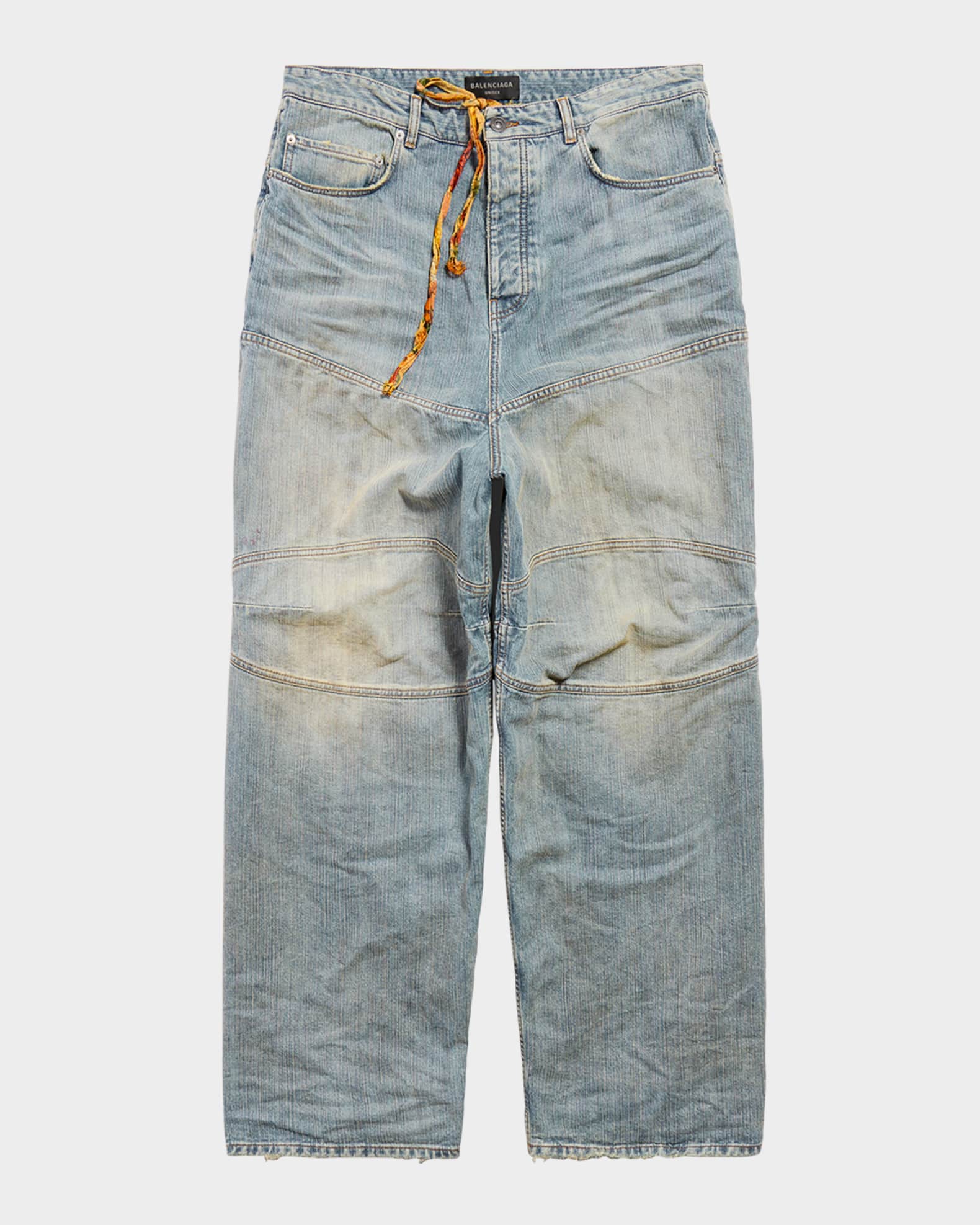 Men's Baggy Paneled Jeans 0