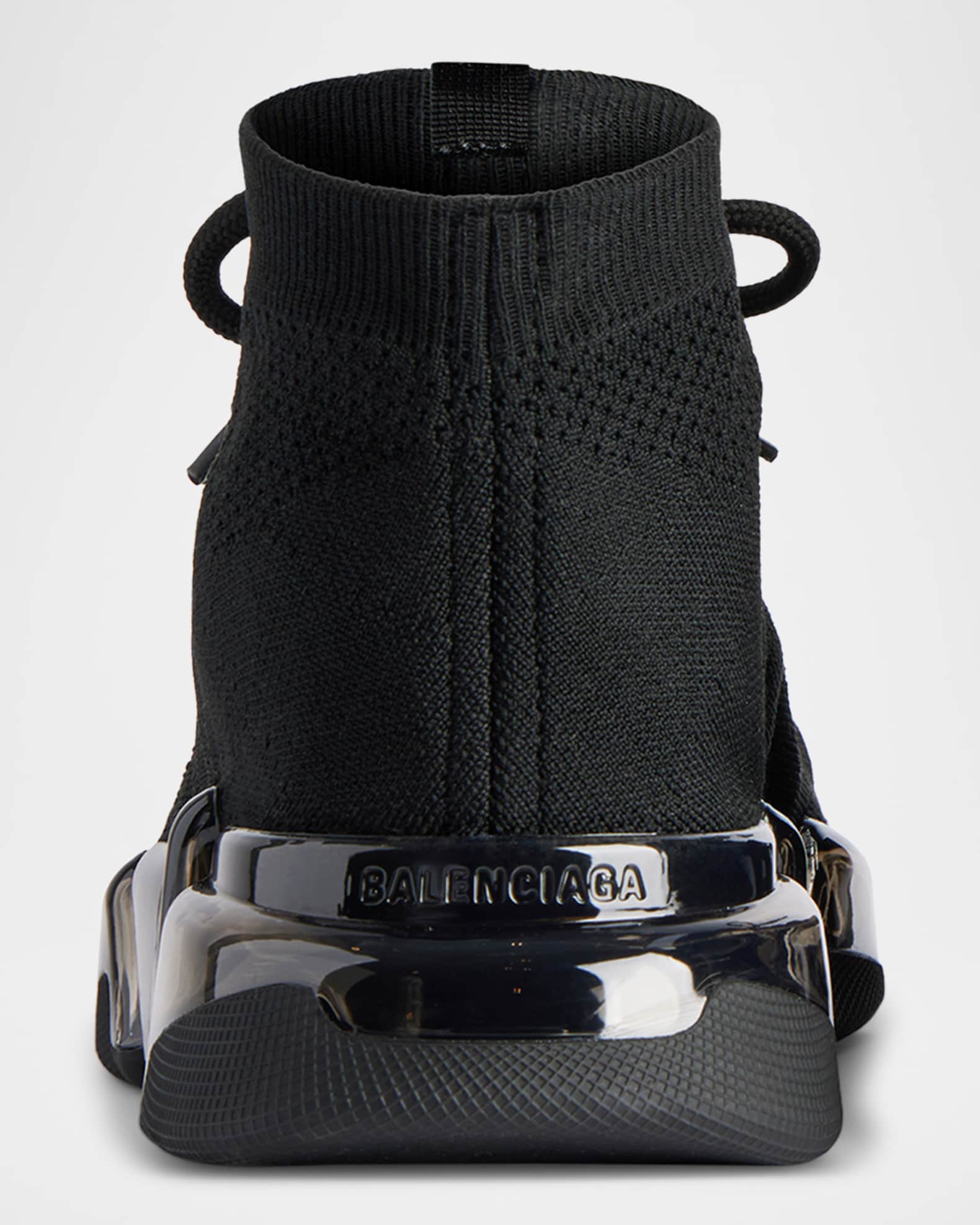 Balenciaga Speed 2.0 Knit Clear-Sole Sneakers | Neiman Marcus