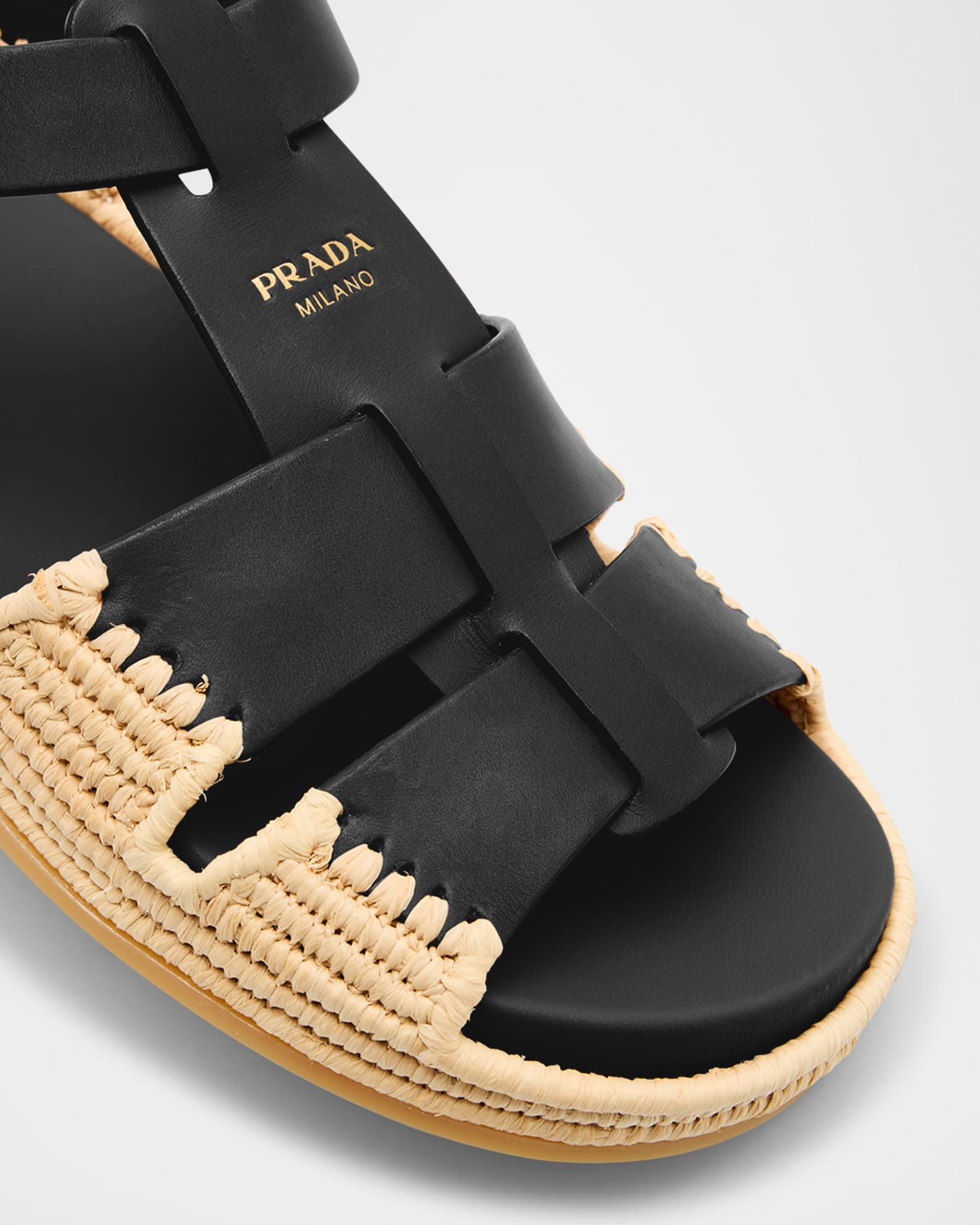 【関税込み】PRADA Leather sandals Prada Patent Leather Sandals | Saks Fifth Avenue