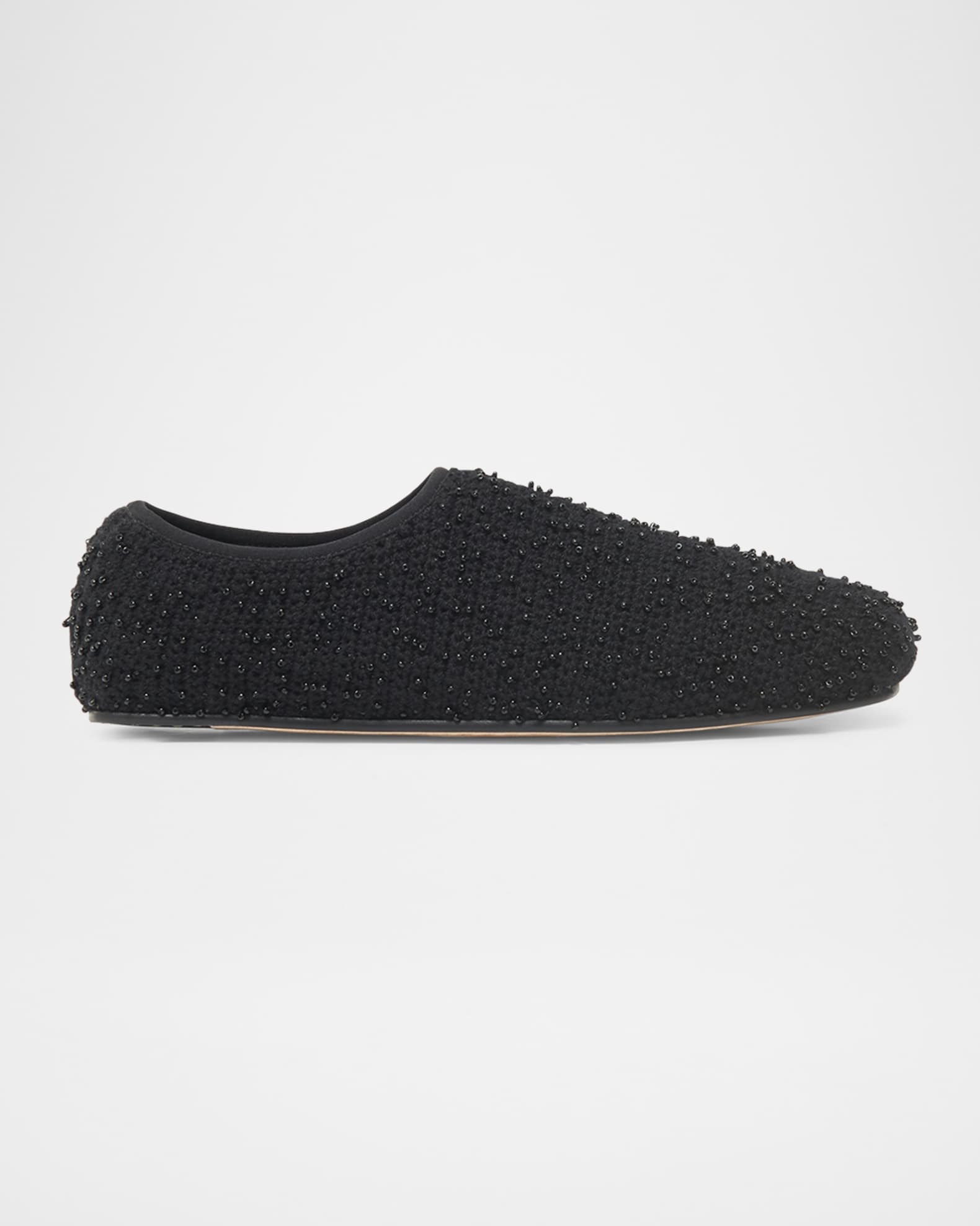 Aris Beaded Cashmere Ballerina Loafers 0