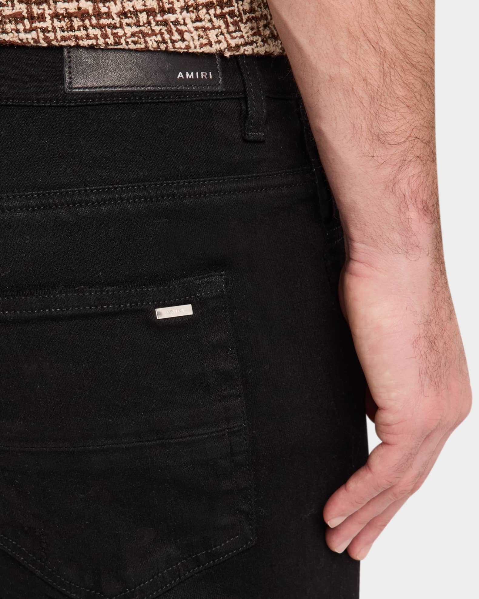 Amiri Men's Boucle Thrasher Skinny Jeans | Neiman Marcus