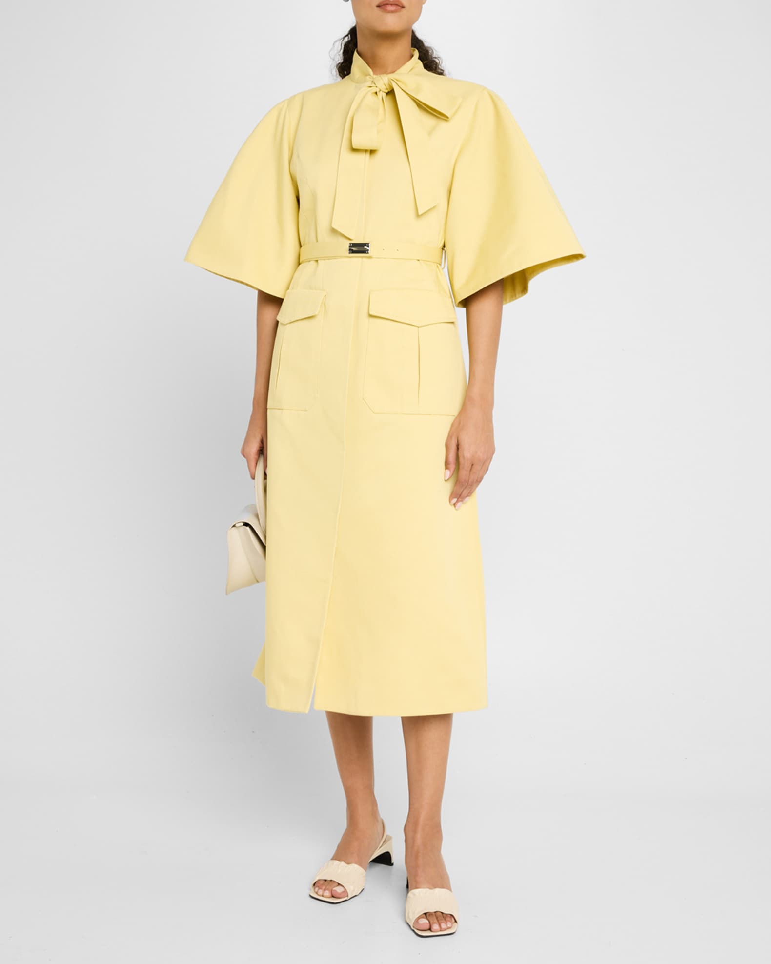 Ilardi Belted Short-Sleeve Dress 1