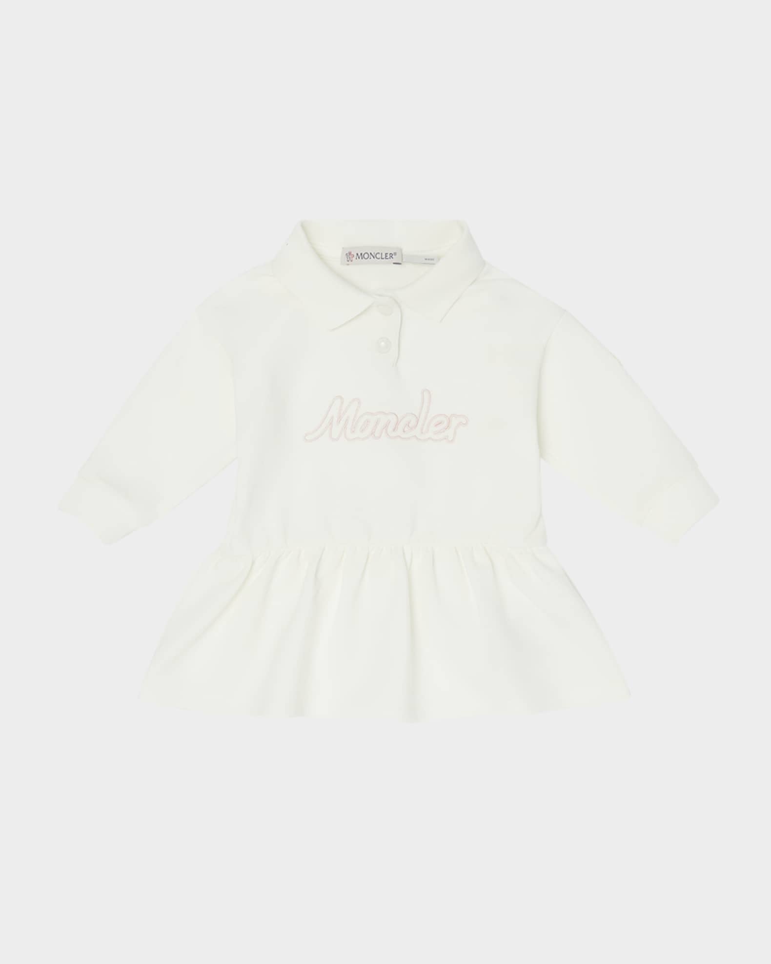 Girl's Embroidered Logo-Print Dress, Size 6M-3 0