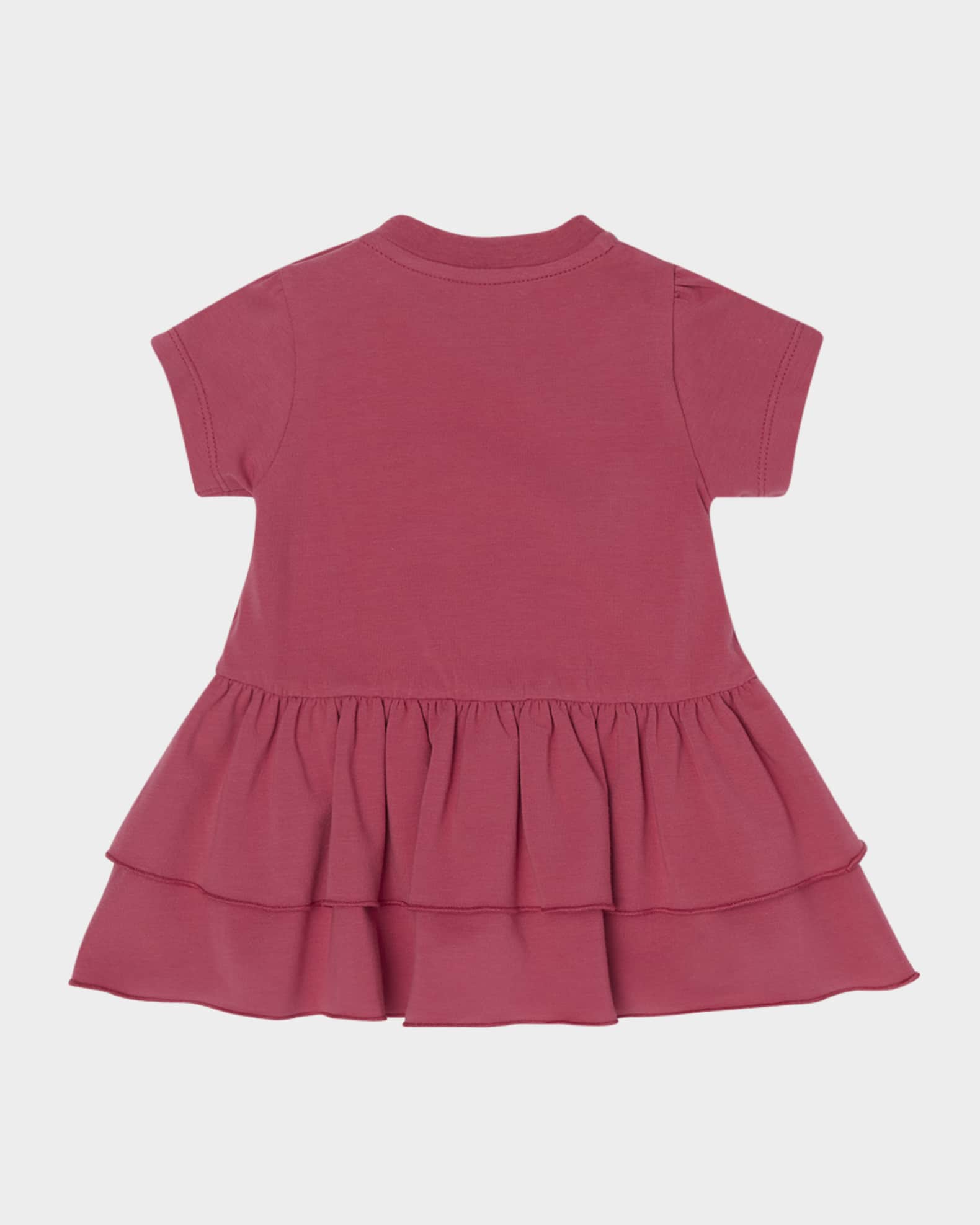 Girl's Embroidered T-Shirt Dress, Size 12M-2 1