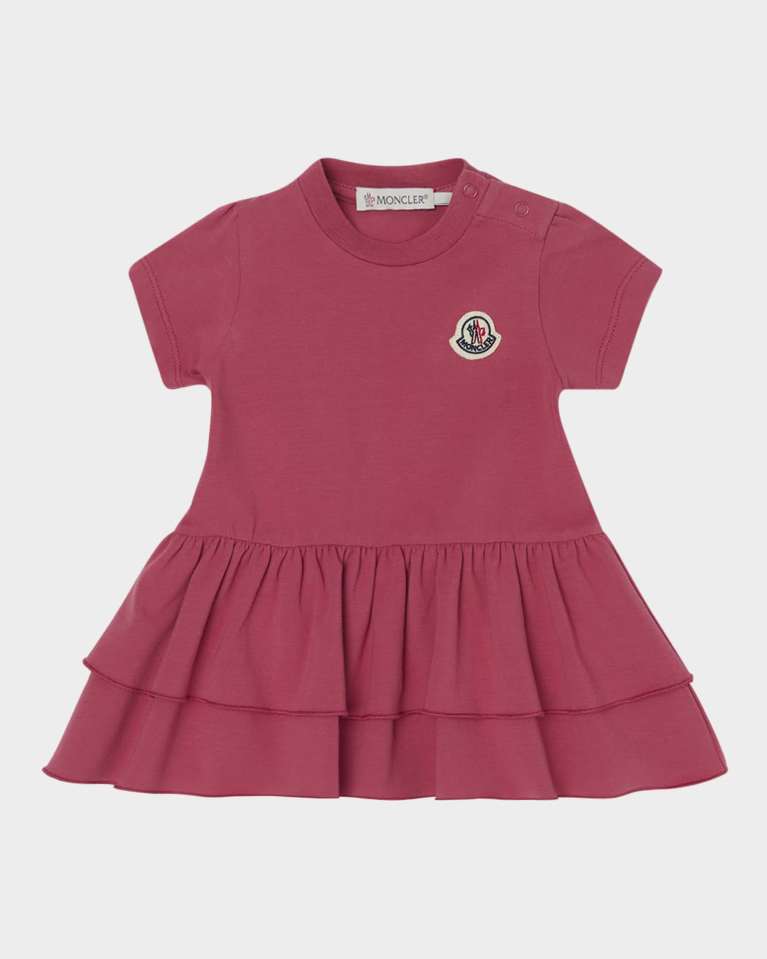 Girl's Embroidered T-Shirt Dress, Size 12M-2 0