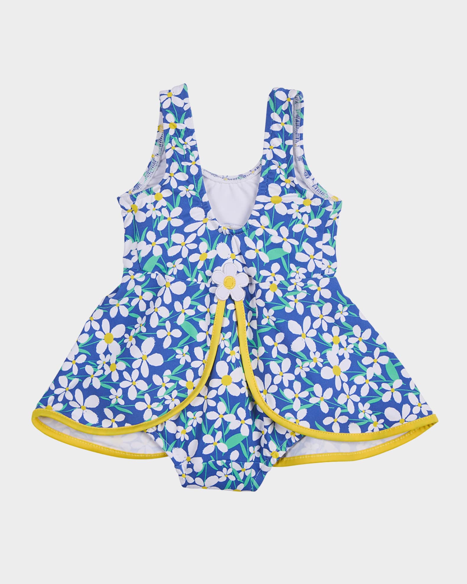 Girl's Daisy Floral Skirted One-Piece Swimsuit, Size 6M-24M 1