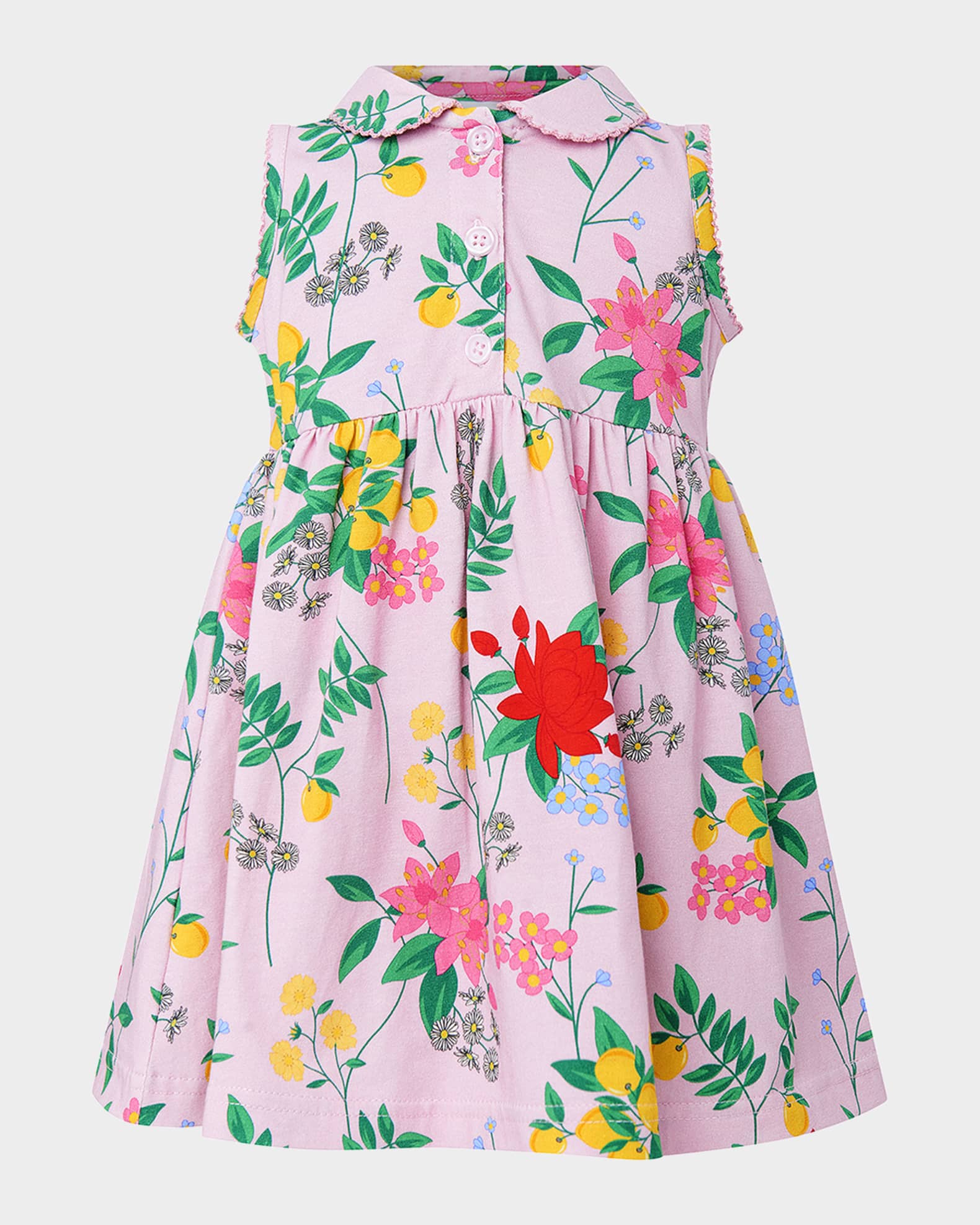 Girl's Botanical Floral-Print Jersey Dress 0