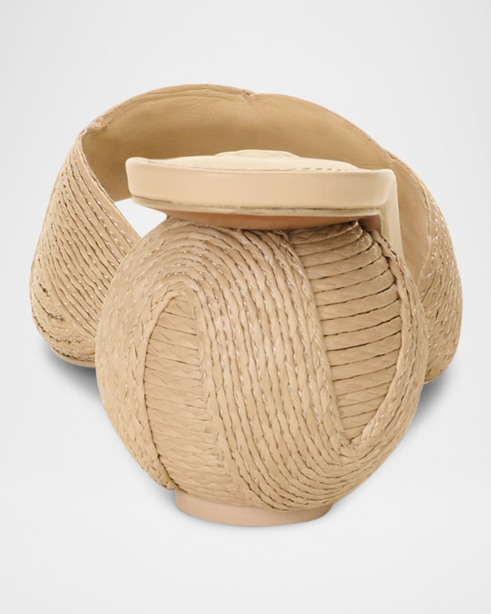 Noor Jute Sphere-Heel Mule Sandals