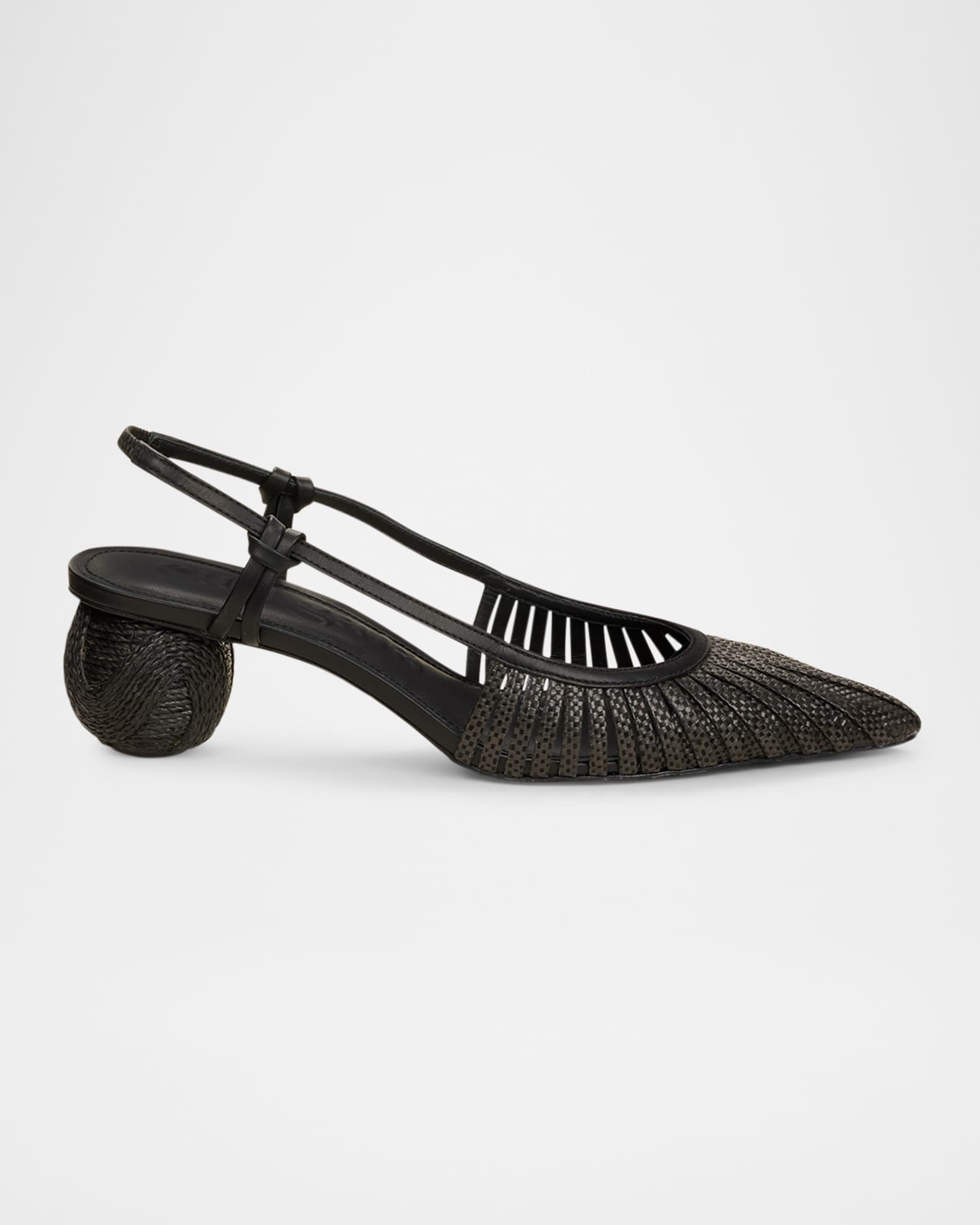 Cult Gaia Alia Woven Ball Heel Slingback Pumps Neiman Marcus