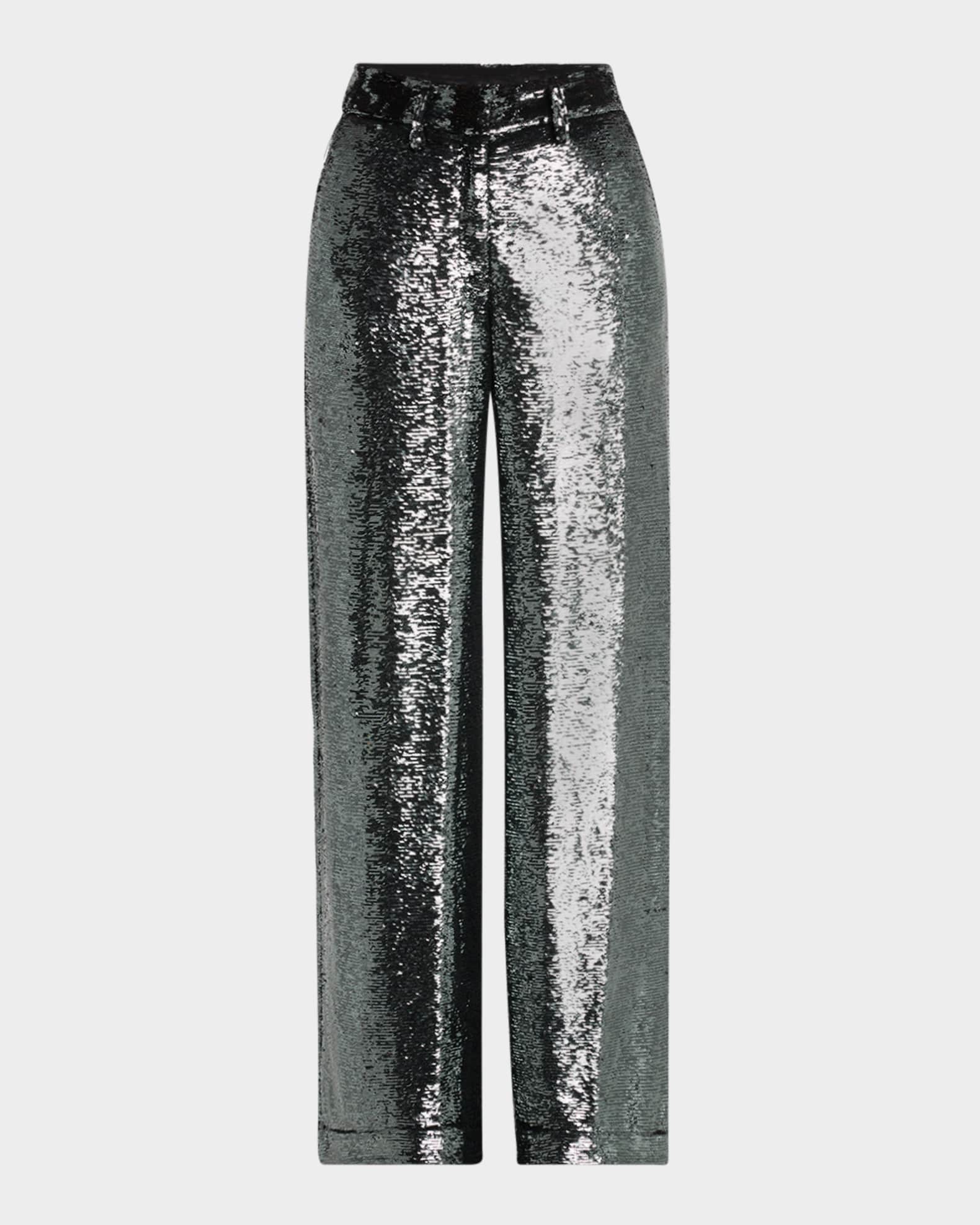 Iro Nolila Sequined Wide-Leg Pants | Neiman Marcus