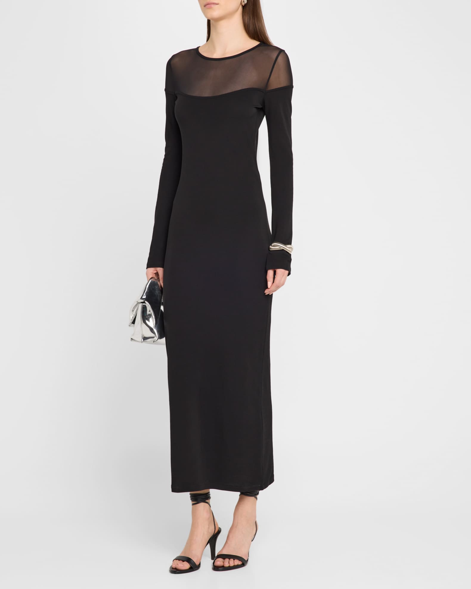 Iro Dania Long Sheer Body-Con Dress Neiman Marcus