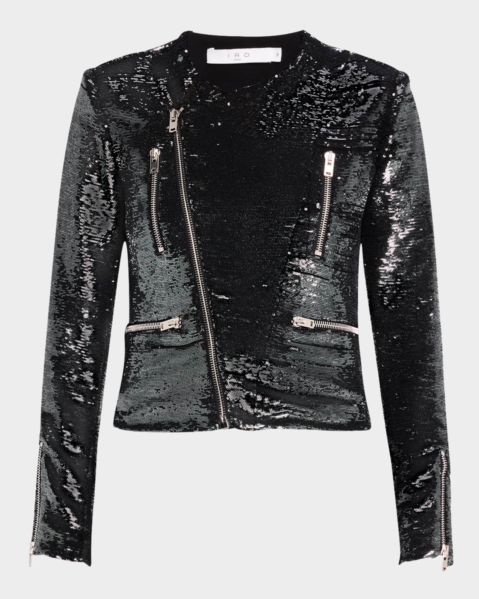 Sequin moto jacket deals