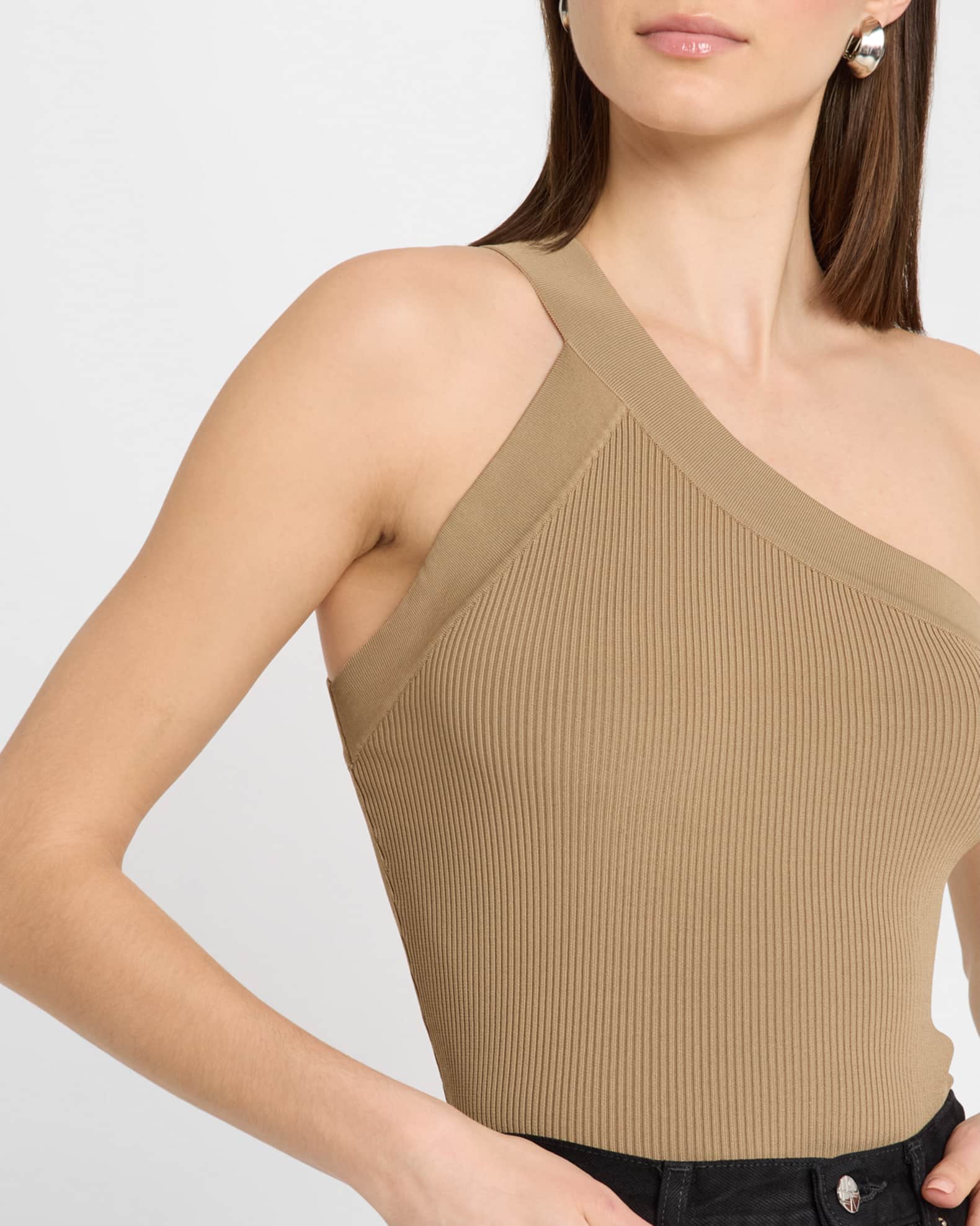 Iro Fethy Ribbed One-Shoulder Top | Neiman Marcus