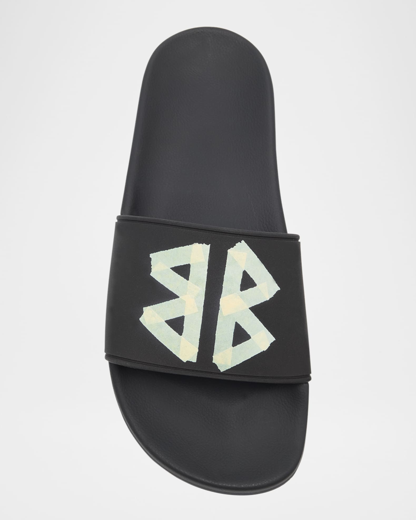 Balenciaga BB Tape Logo Pool Slide Sandals | Neiman Marcus