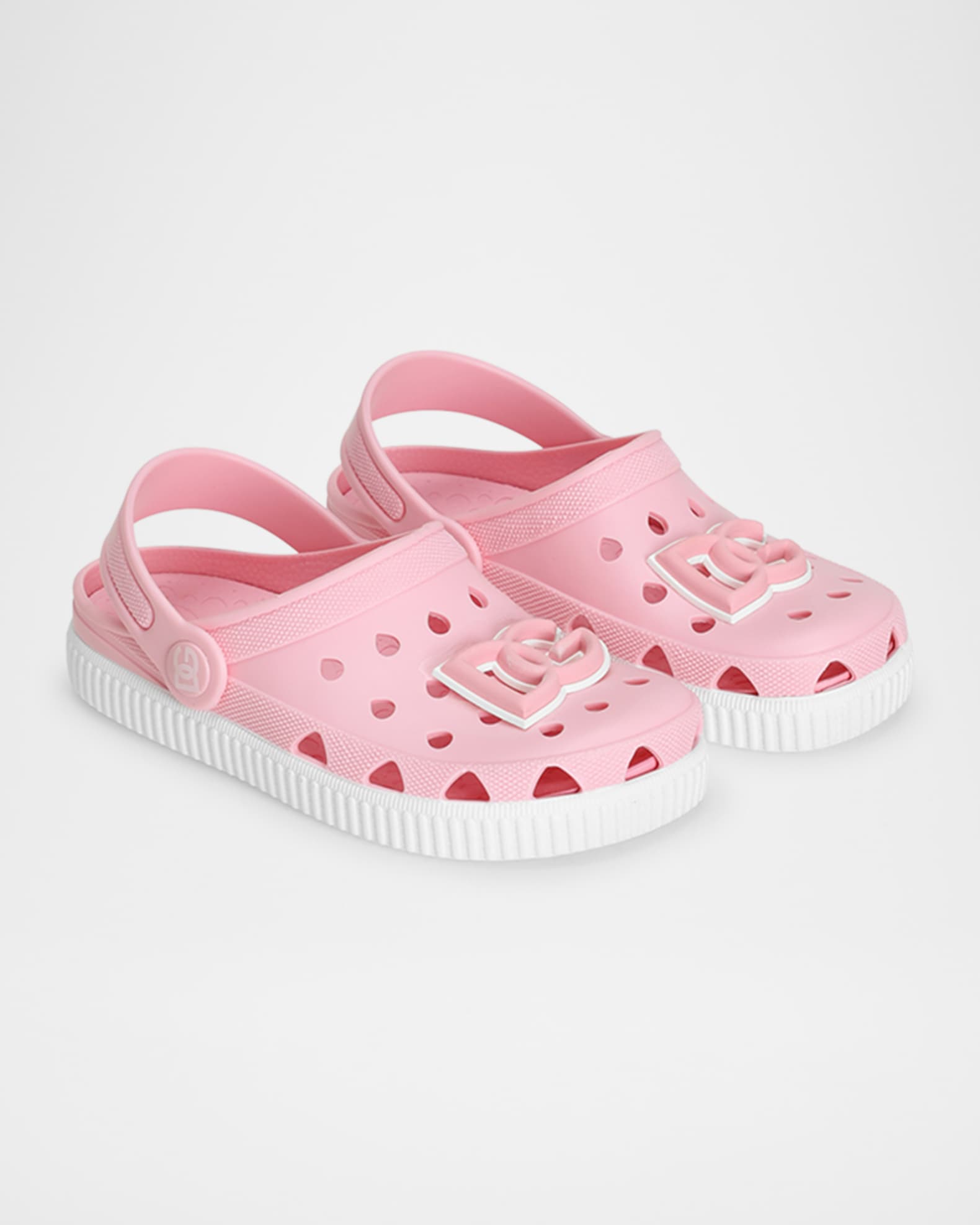 Girl's DG Logo Holed Clogs, Baby/Toddler/Kids 1