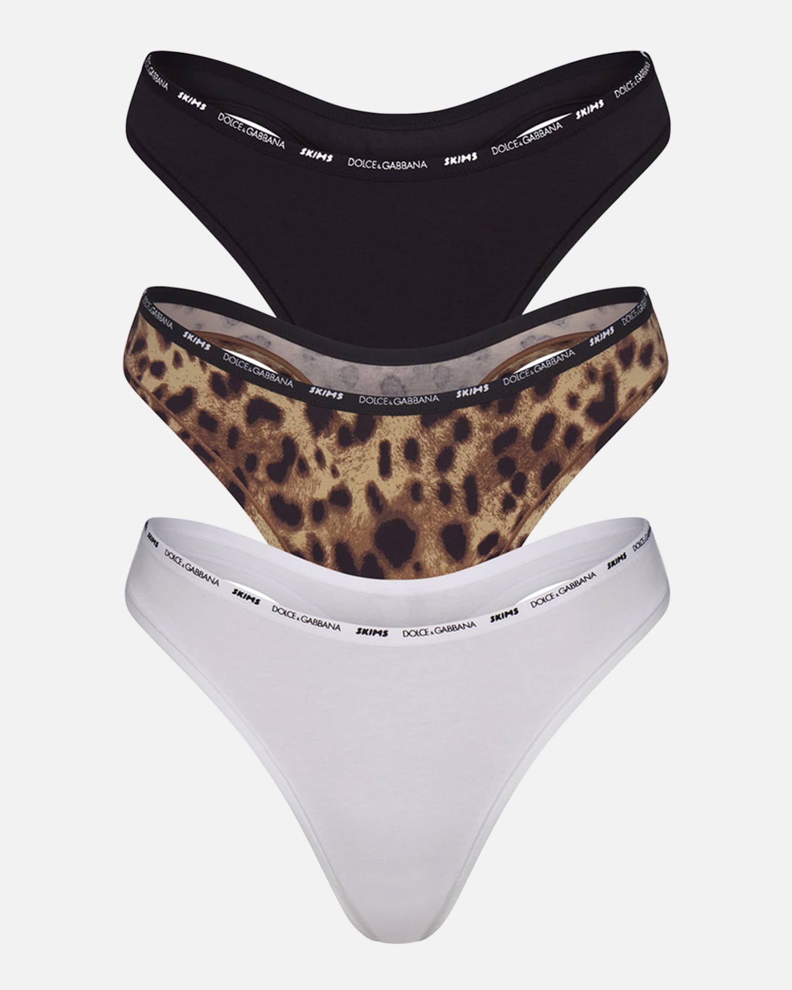 Cotton Jersey 3-Pack Thongs 0