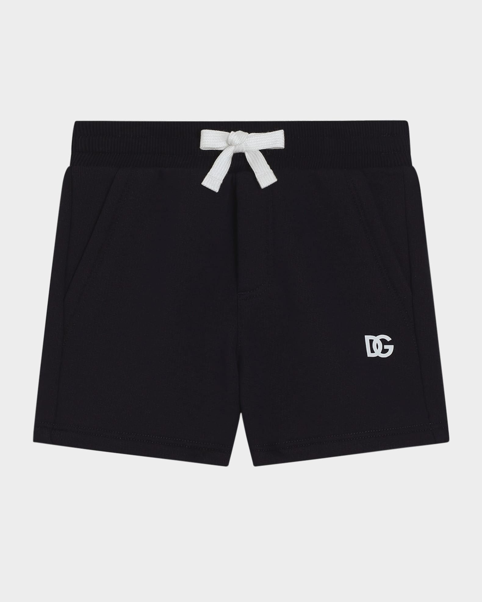 Boy's Jersey Jogger Shorts W/ Rubber DG Logo, Size 12M-30M 0