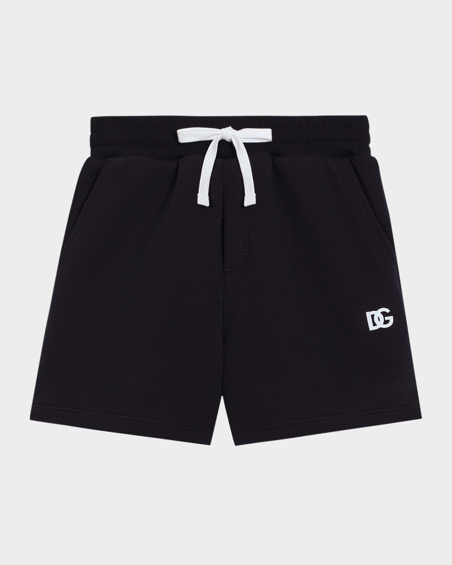 Boy's Jersey Jogger Shorts W/ Rubber DG Logo, Size 8-14 0