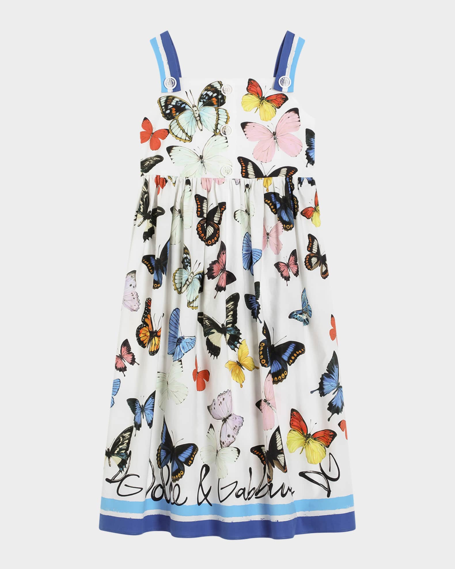 Girl's Multicolor Butterfly Printed Dress 0