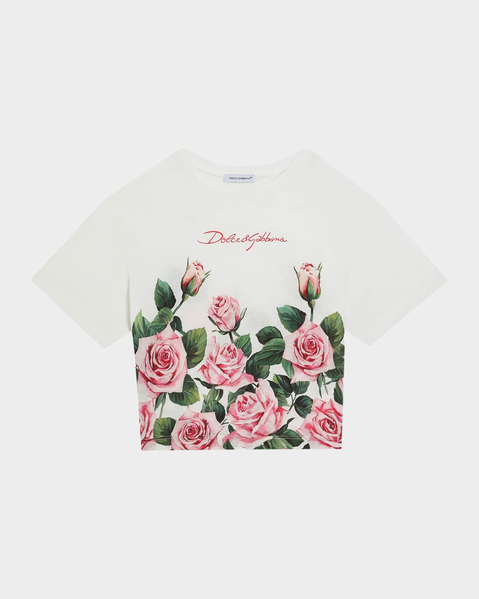Girl's Logo-Print Rose Graphic T-Shirt 0