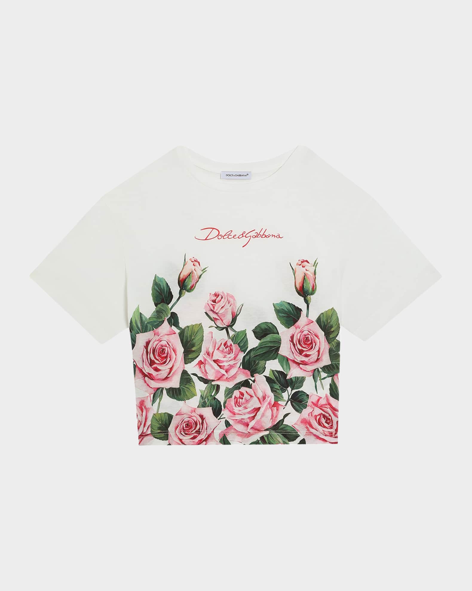 Girl's Logo-Print Rose Graphic T-Shirt 0