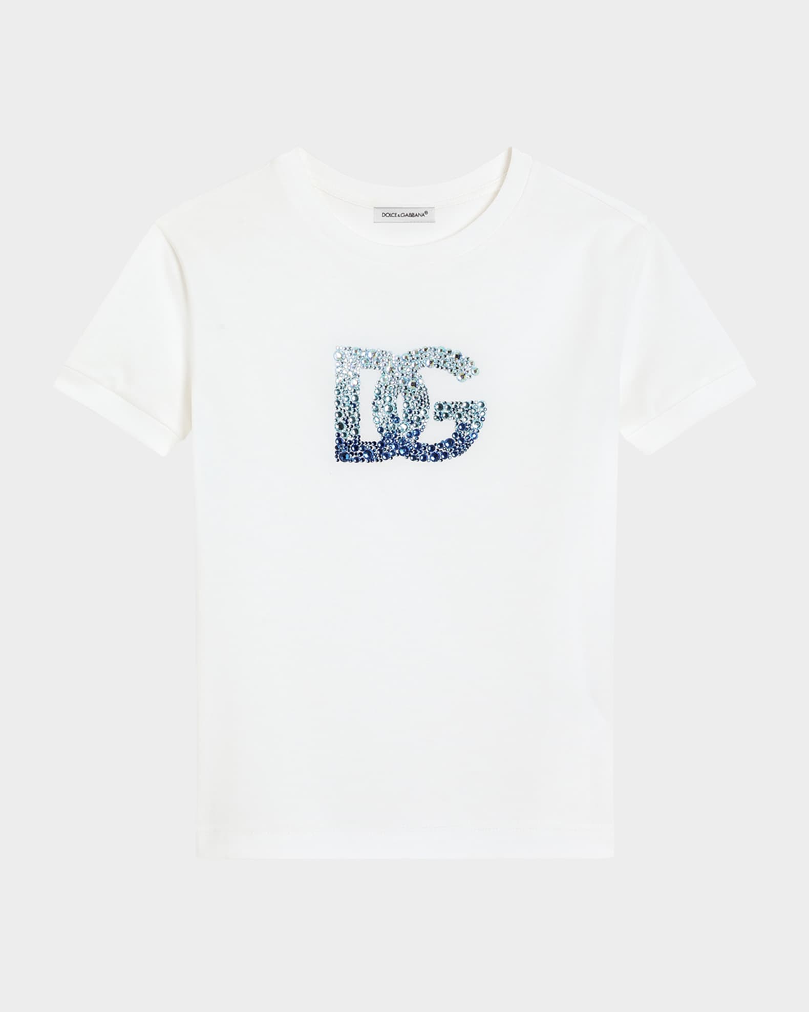 Girl's Embellished Interlocked Logo-Print T-Shirt 0