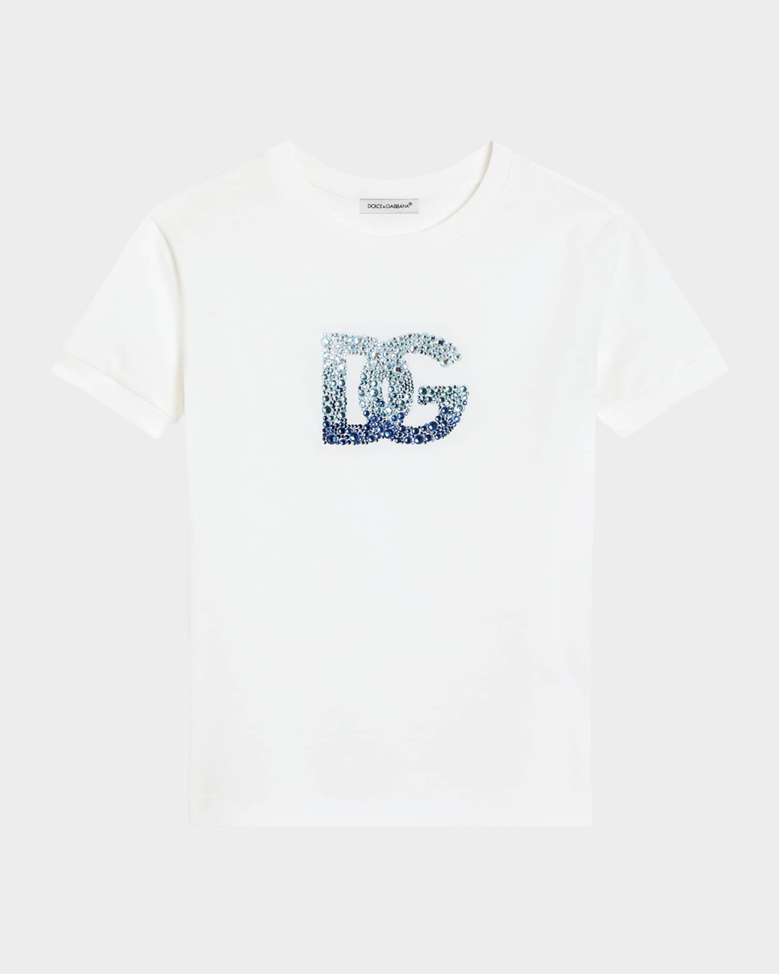 Girl's Embellished Interlocked Logo-Print T-Shirt 0