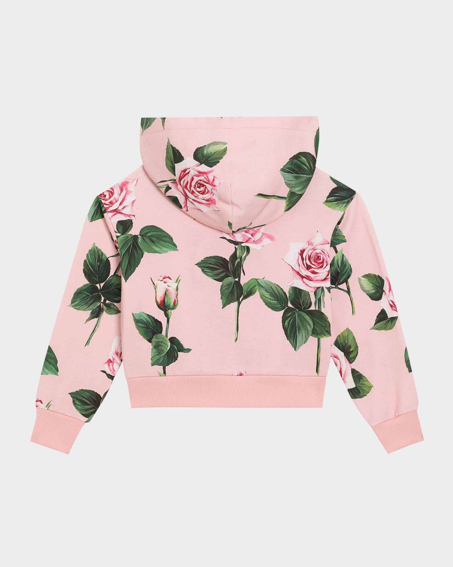 Girl's Rose-Print Hoodie 1