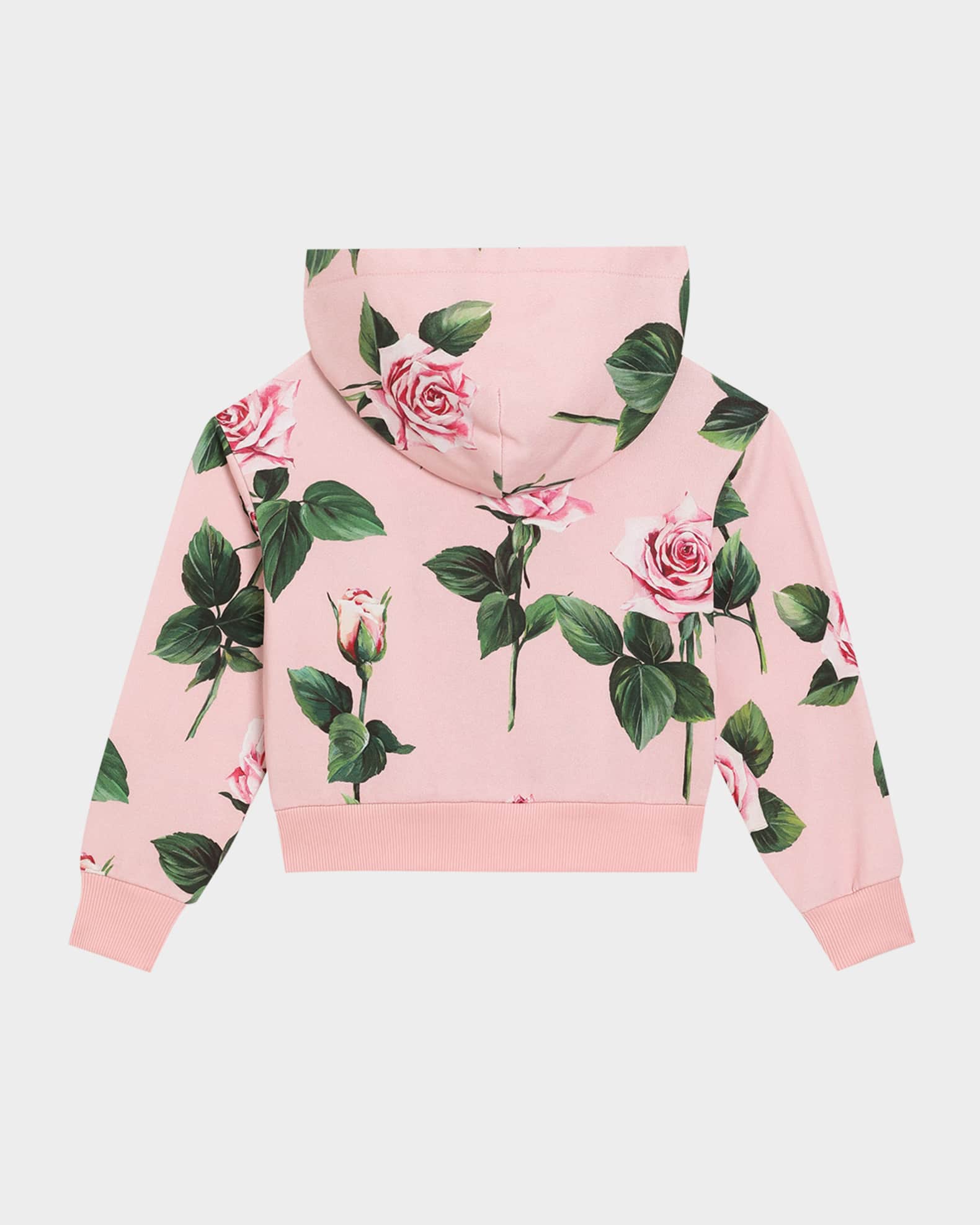 Girl's Rose-Print Hoodie 1