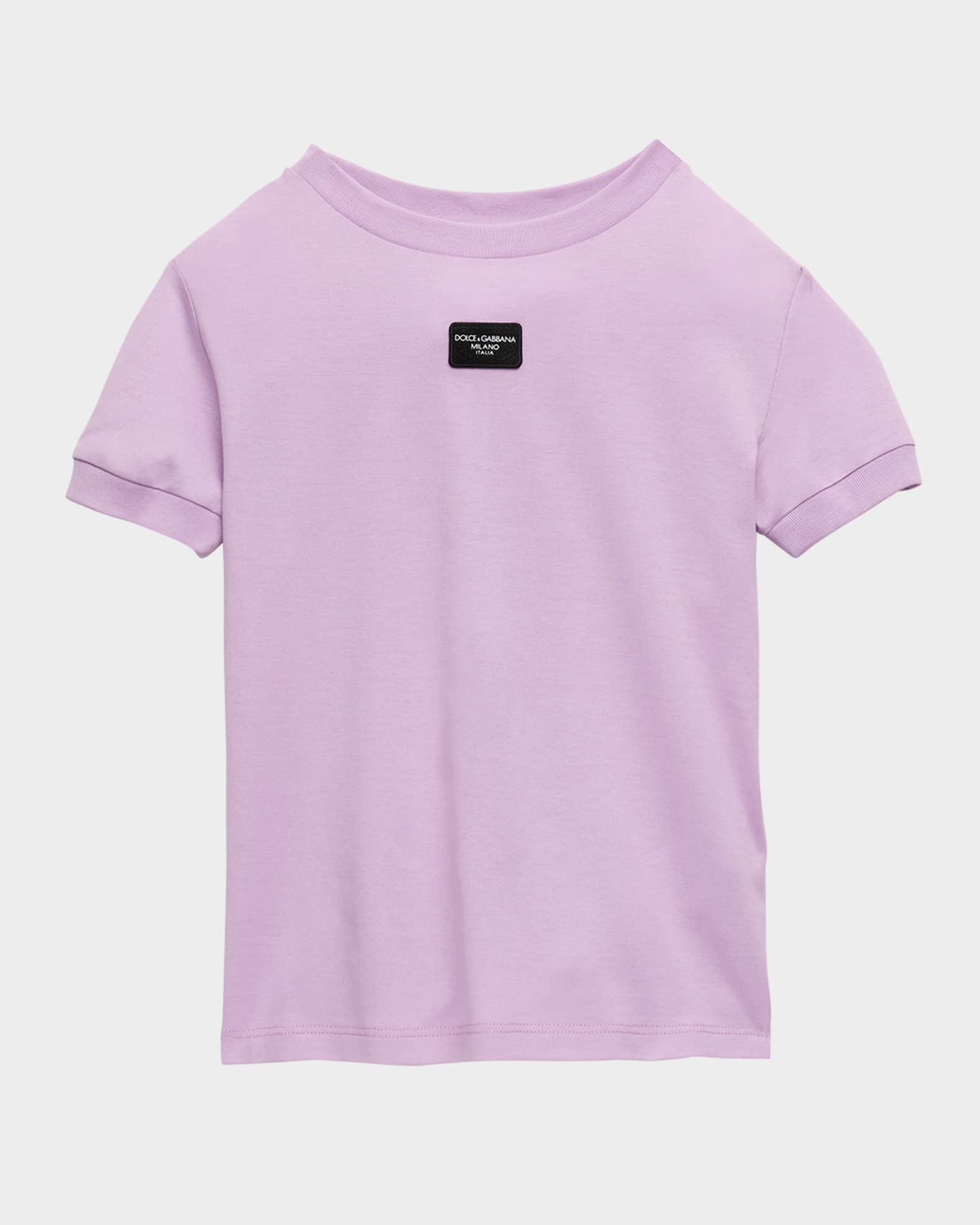  Girl's Rubberized Logo-Print T-Shirt, Size 4-6 0