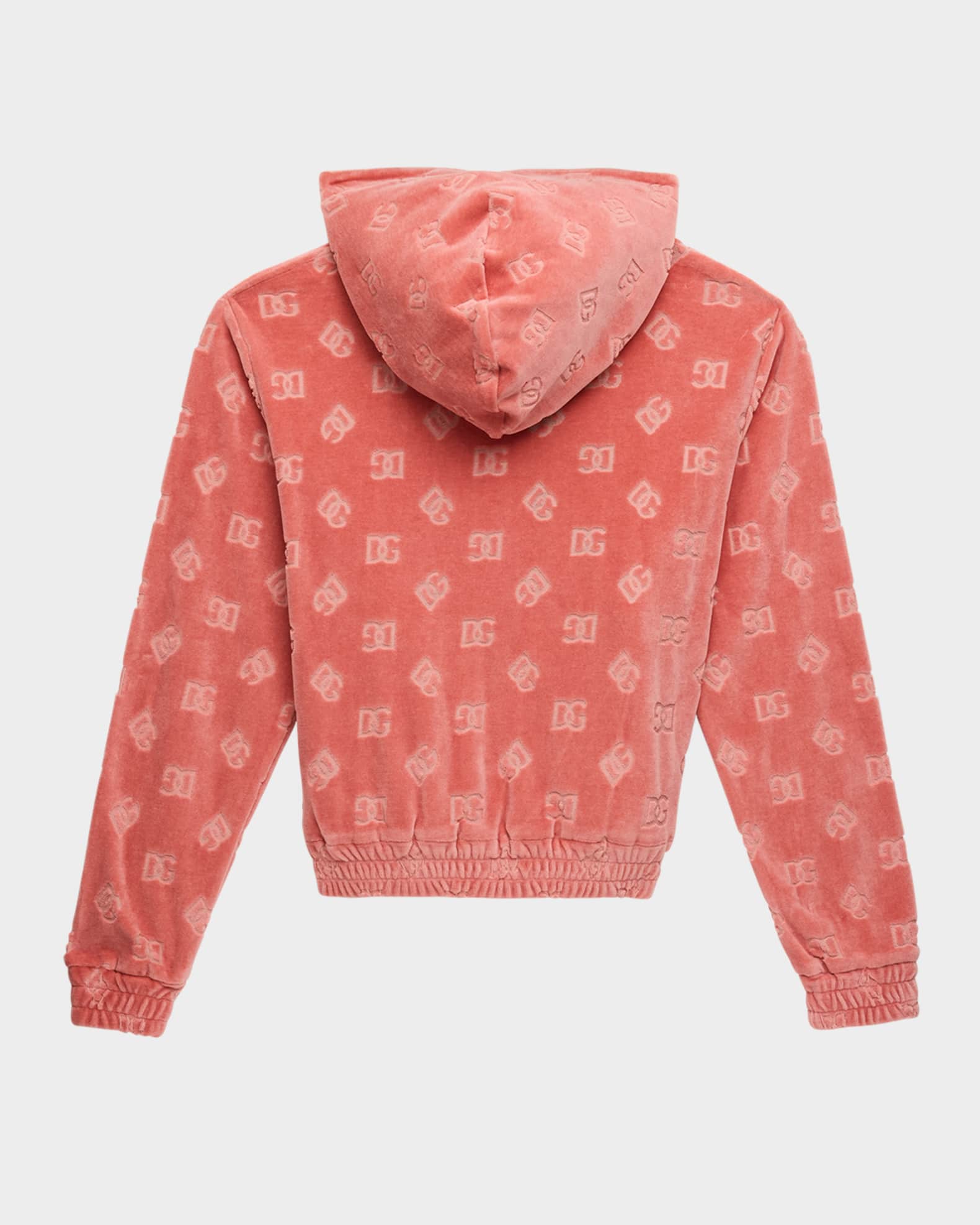 Girl's Interlocked DG Velvet Hoodie 1