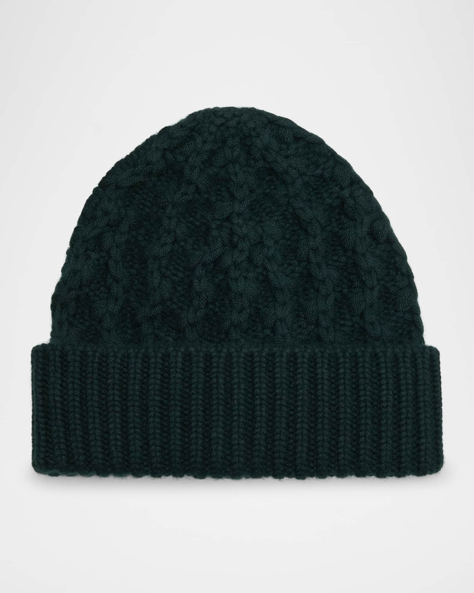 Valle Cable Knit Cashmere Beanie 0