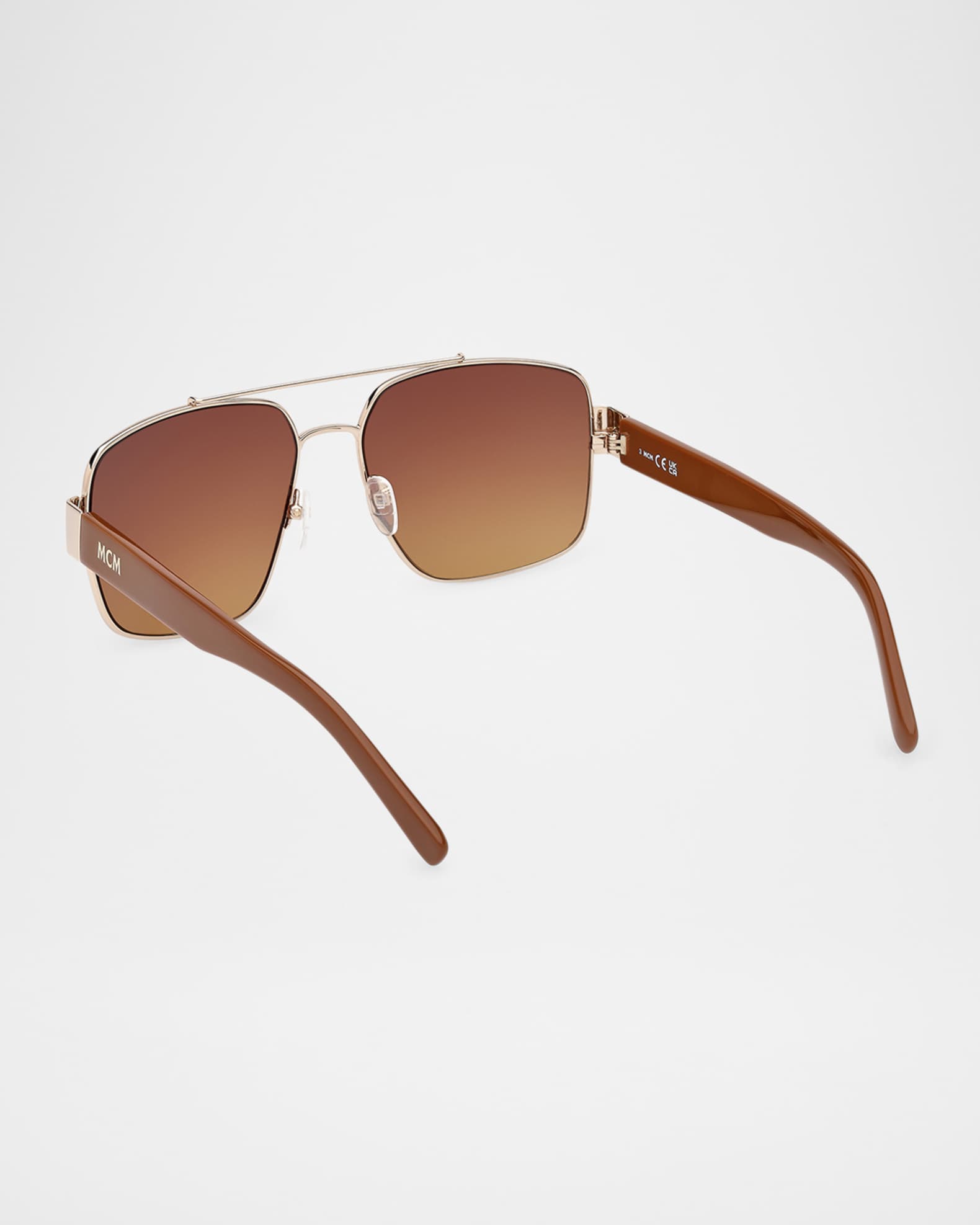 Men's MW0008M Metal Double-Bridge Square Sunglasses 1