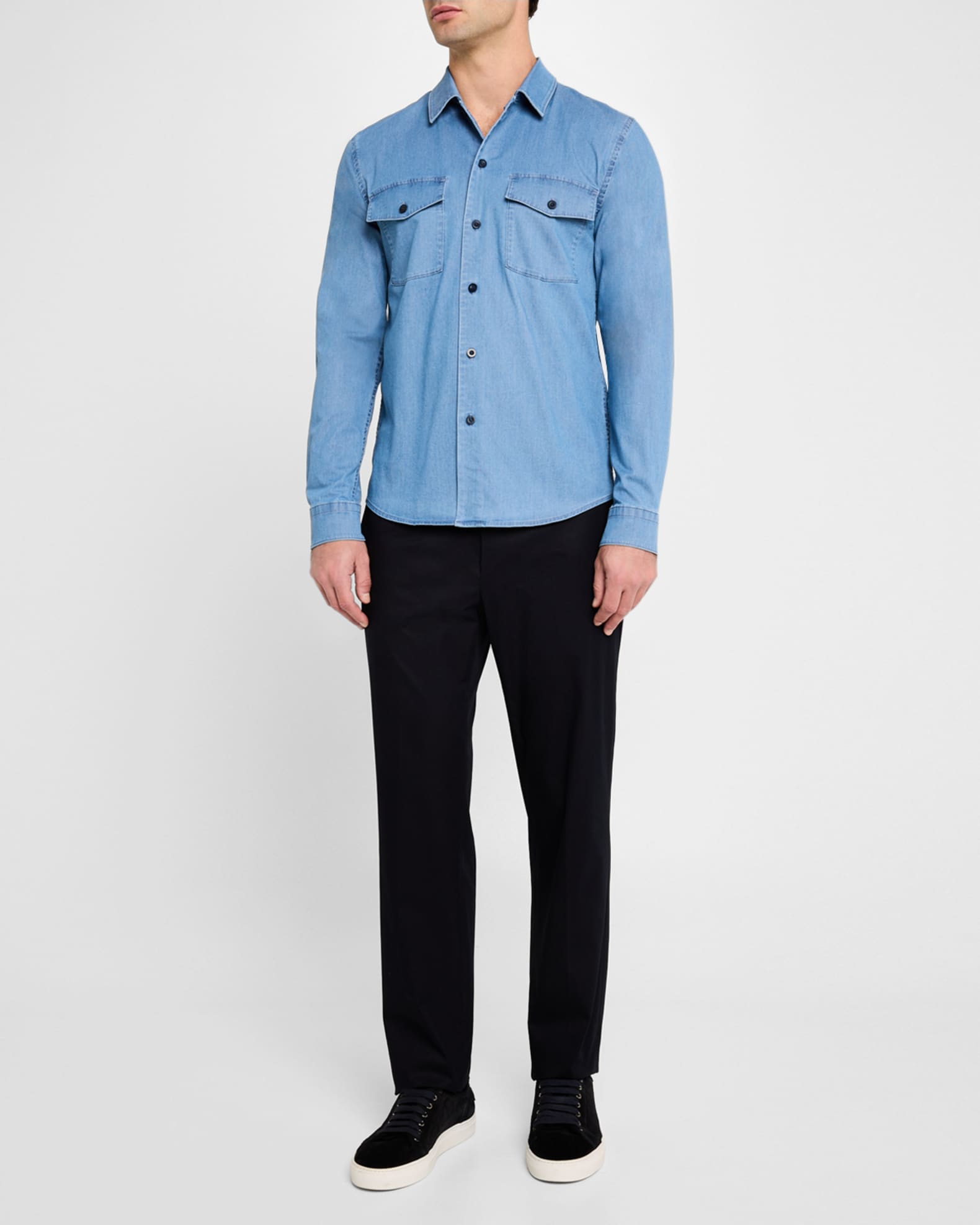 Men's Double Patch Pocket Sport Shirt - Thumbnail 2