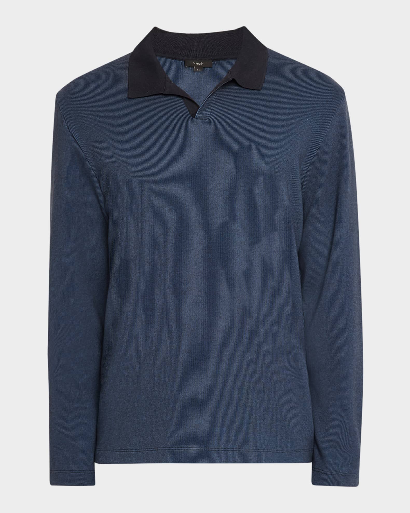 Men's Bicolor Johnny Collar Polo Shirt 0