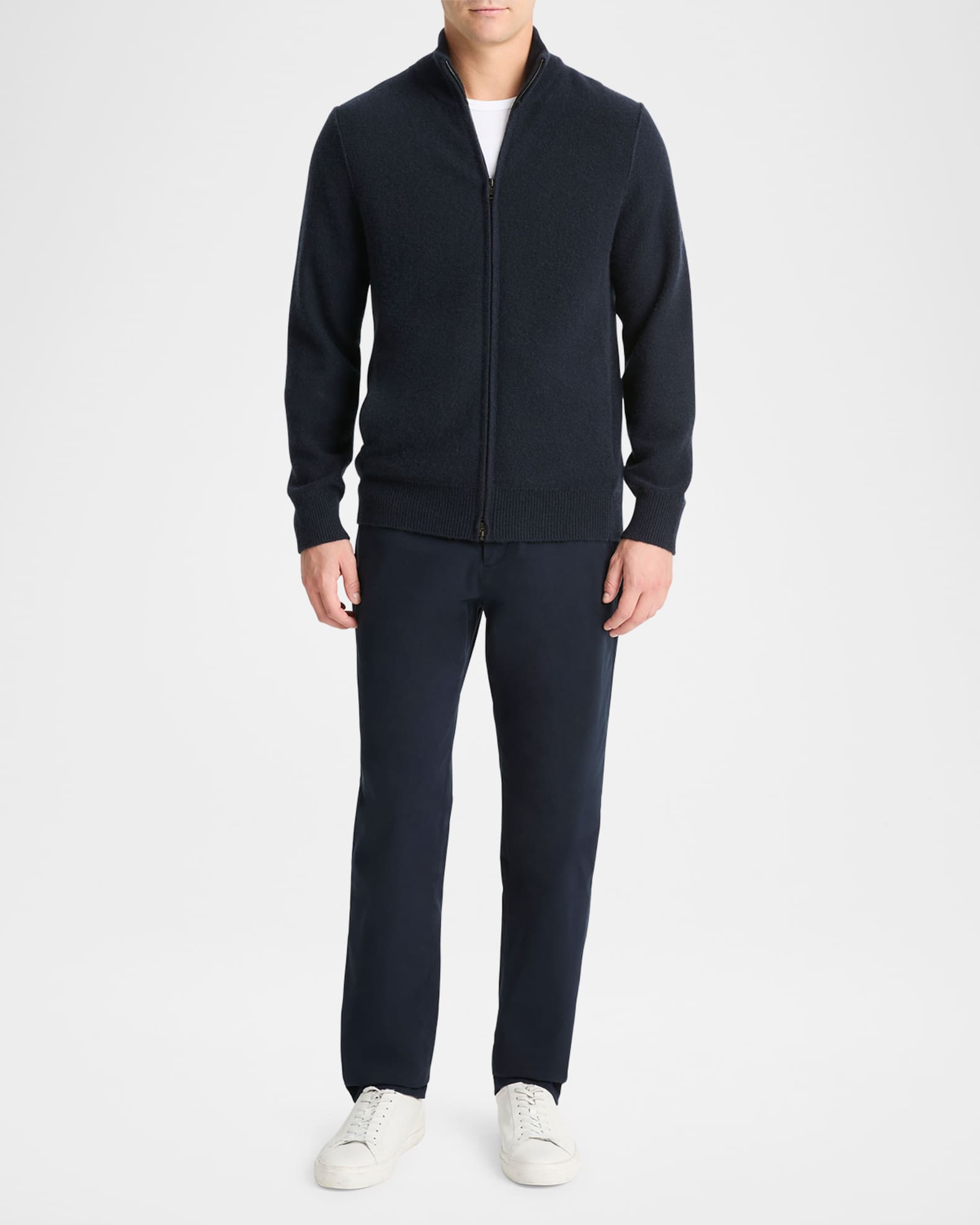 Men's Boiled Cashmere-Blend Zip Sweater 1