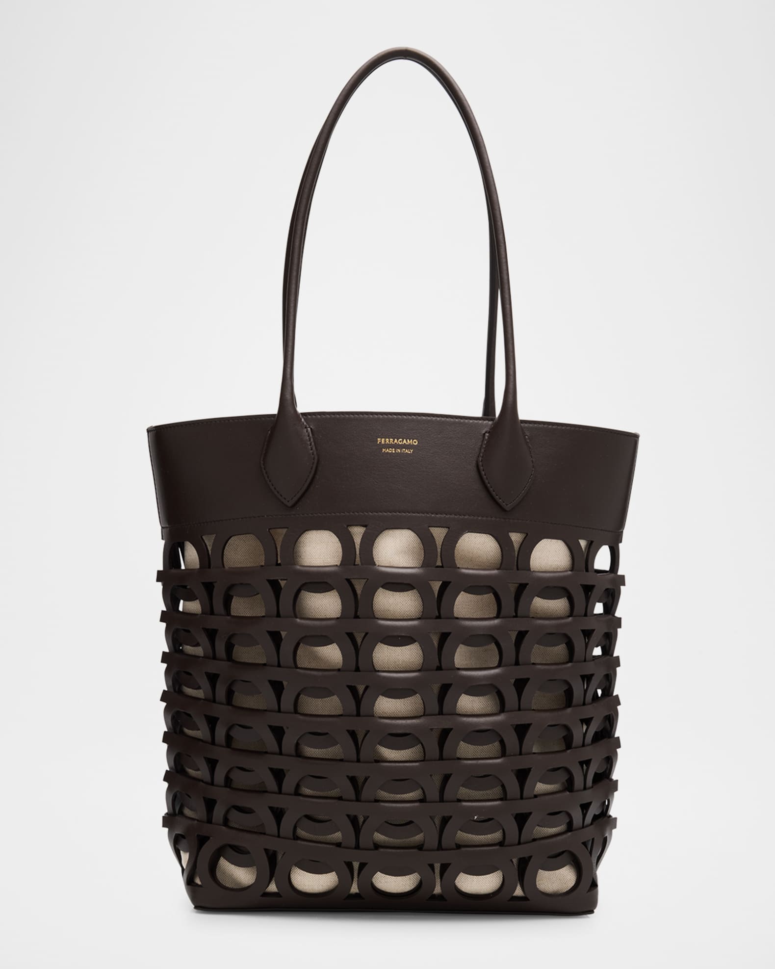 Gancini Leather Tote Bag 0